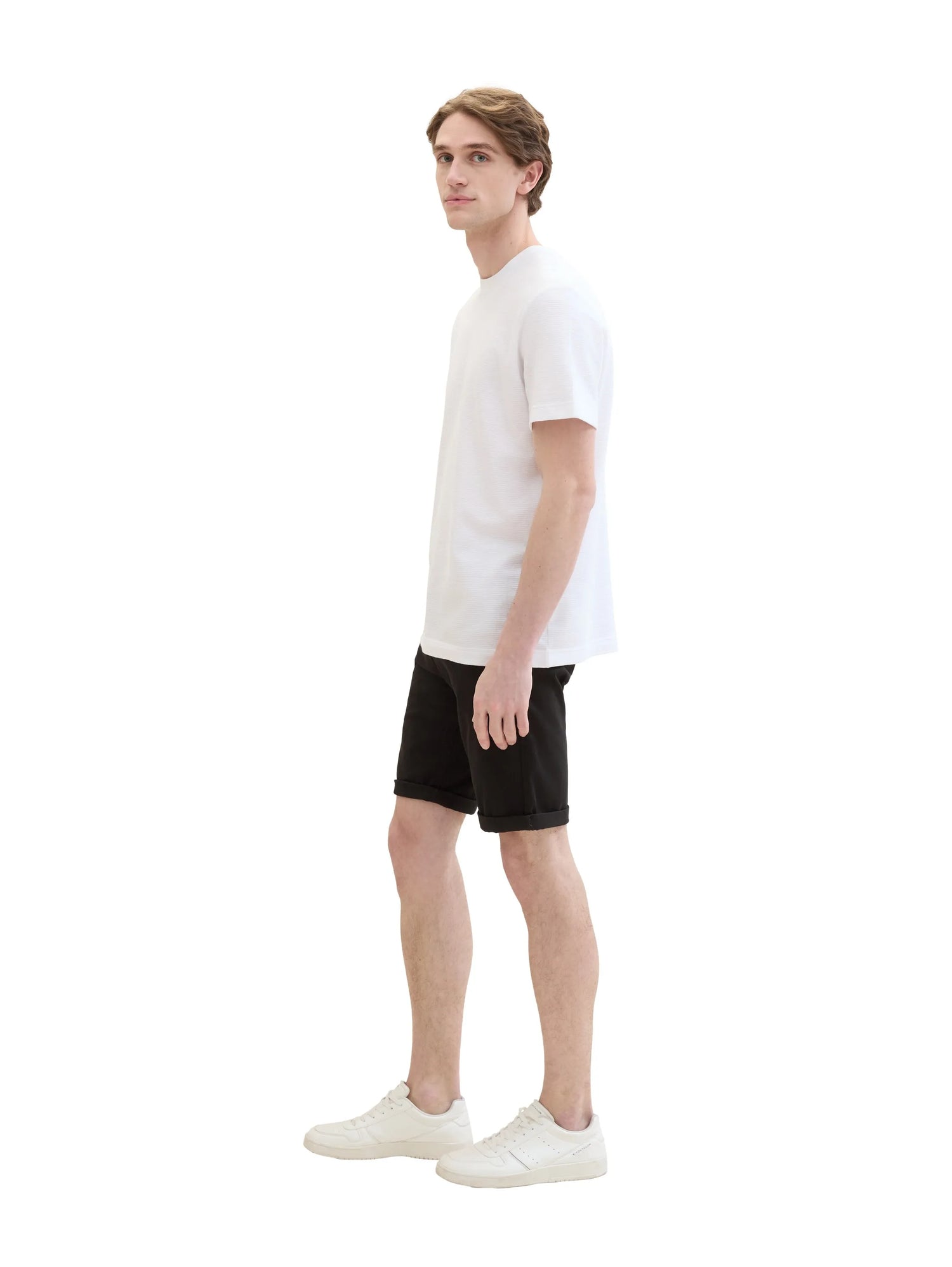 Tom Tailor Black Men Slim Chino Shorts SKU: 1040227_29999 Image 01