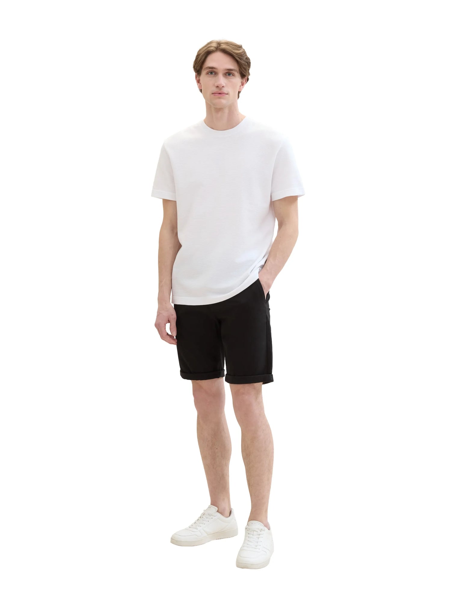Tom Tailor Black Men Slim Chino Shorts SKU: 1040227_29999 Image 02