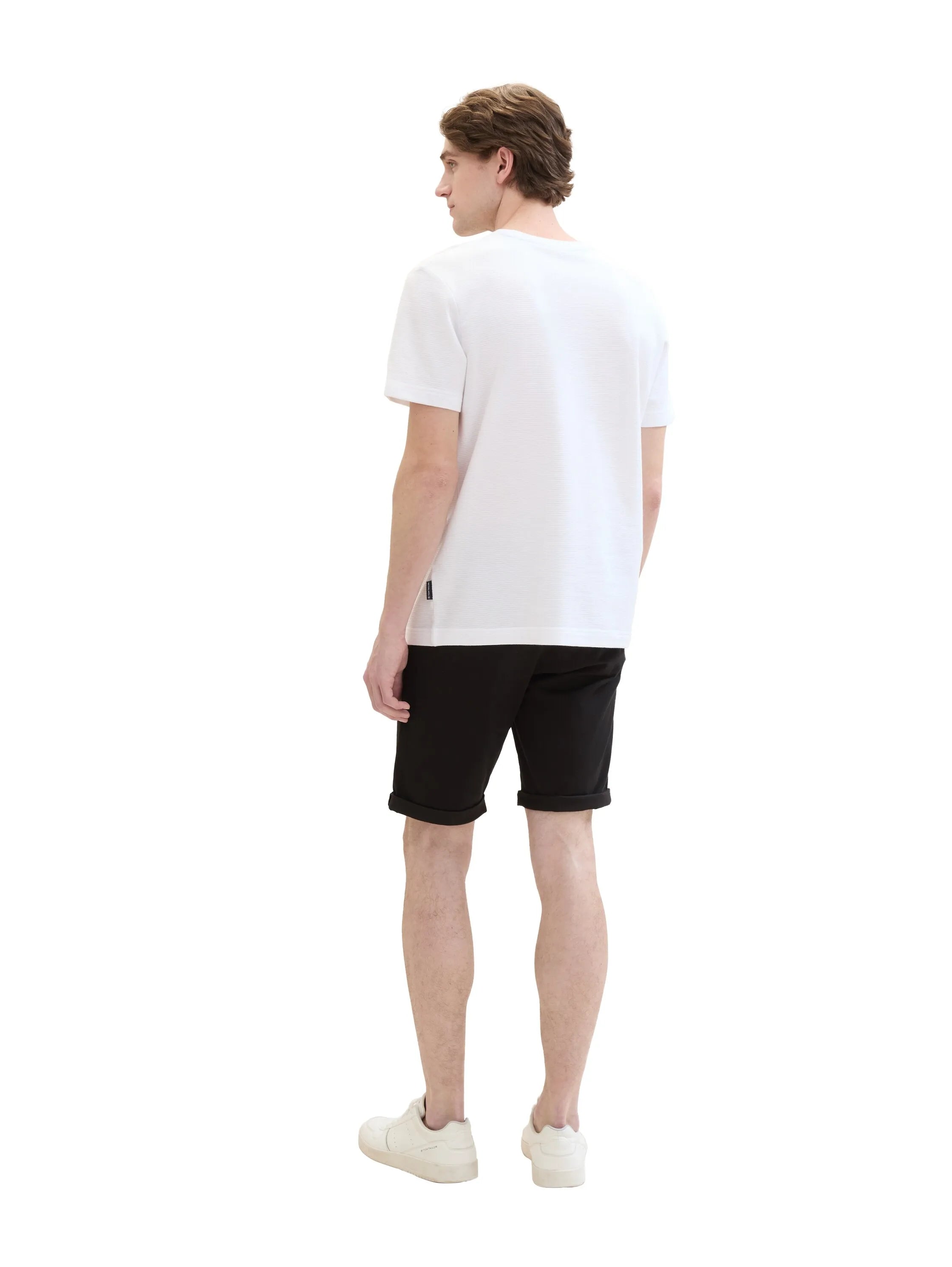 Tom Tailor Black Men Slim Chino Shorts SKU: 1040227_29999 Image 03