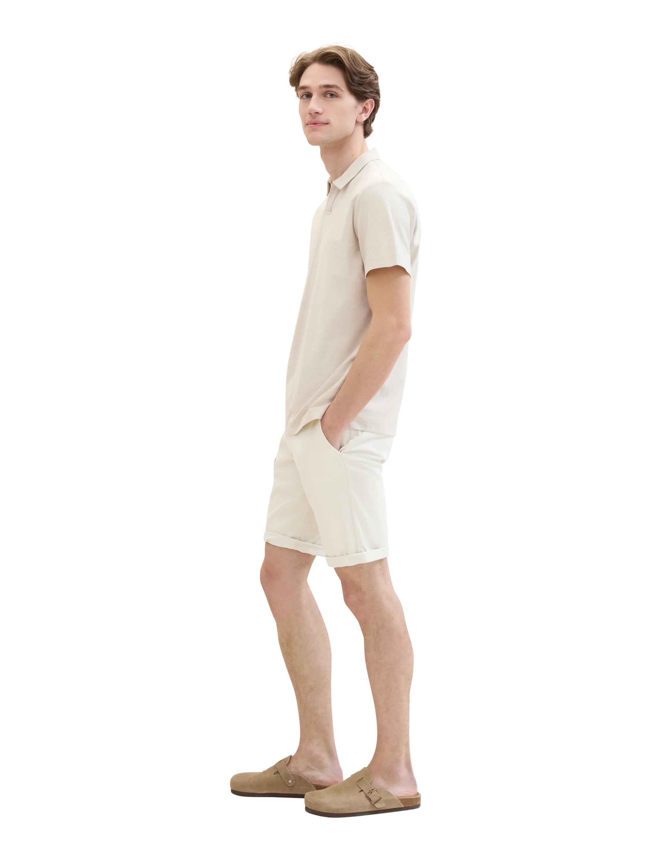 Tom Tailor White Sand Men Slim Chino Shorts SKU: 1040227_31718 Image 01