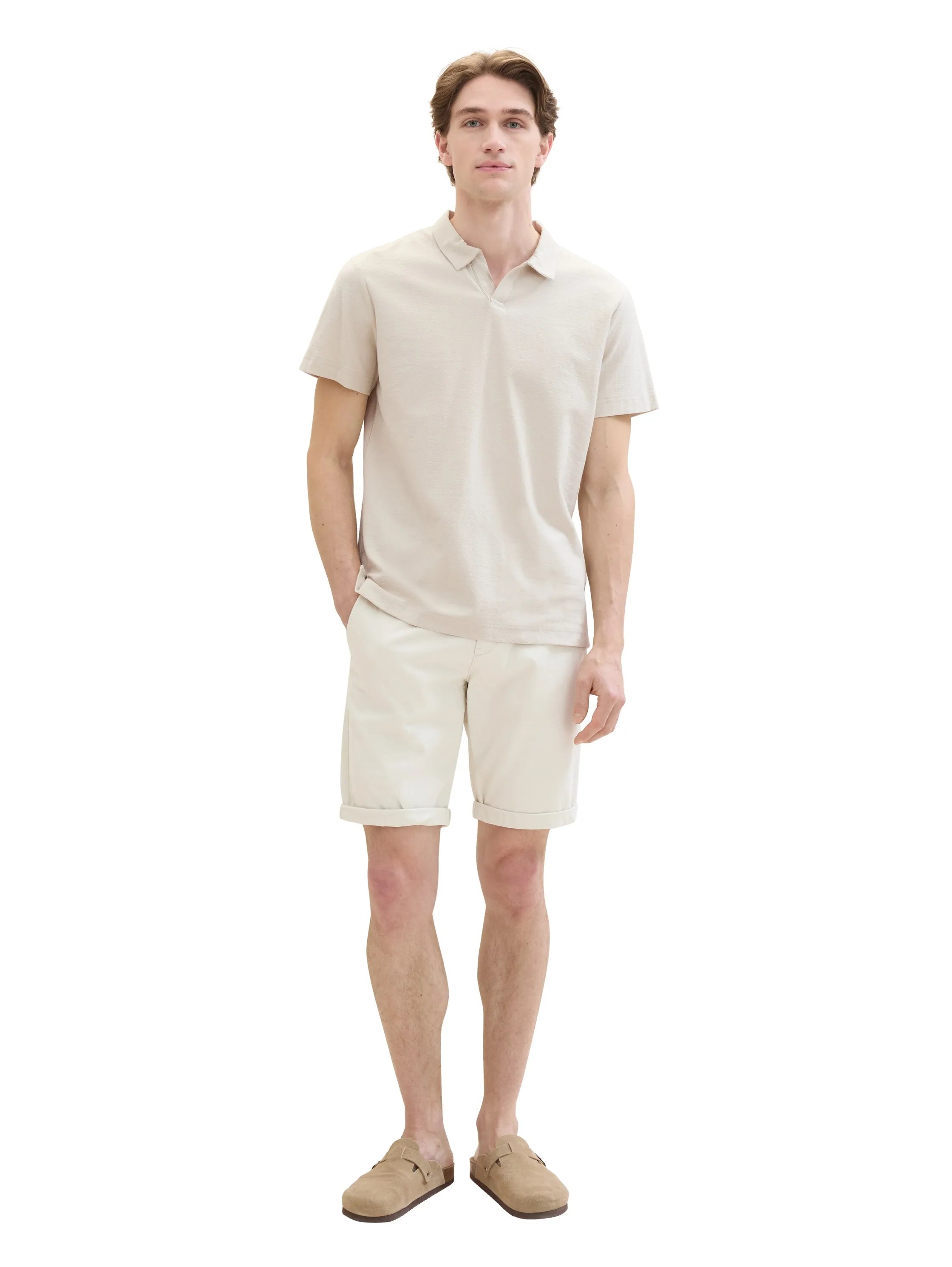 Tom Tailor White Sand Men Slim Chino Shorts SKU: 1040227_31718 Image 02