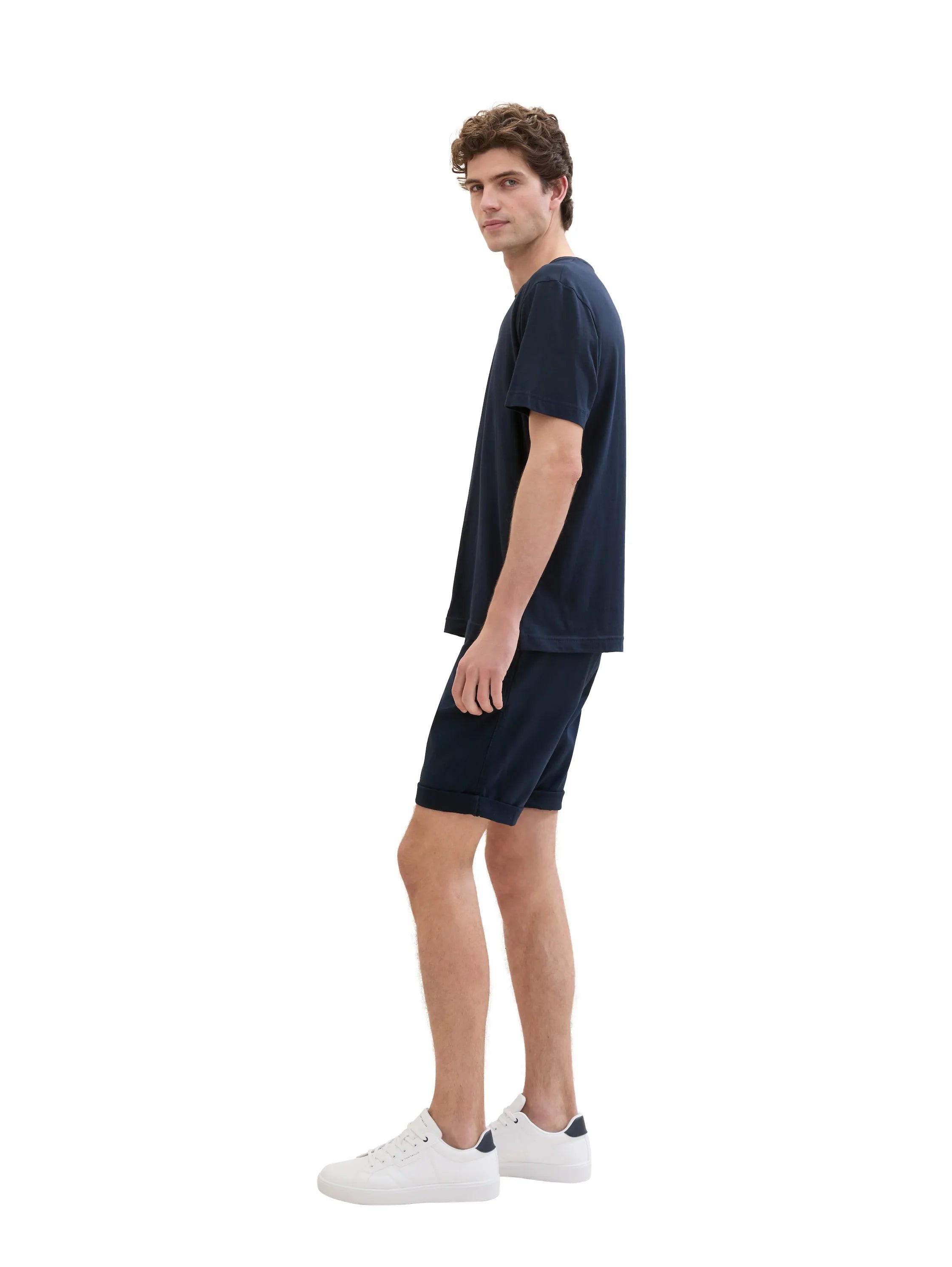 Tom Tailor Sky Captain Blue Men Stretch Chino Shorts SKU: 1040228_10668 Image 02