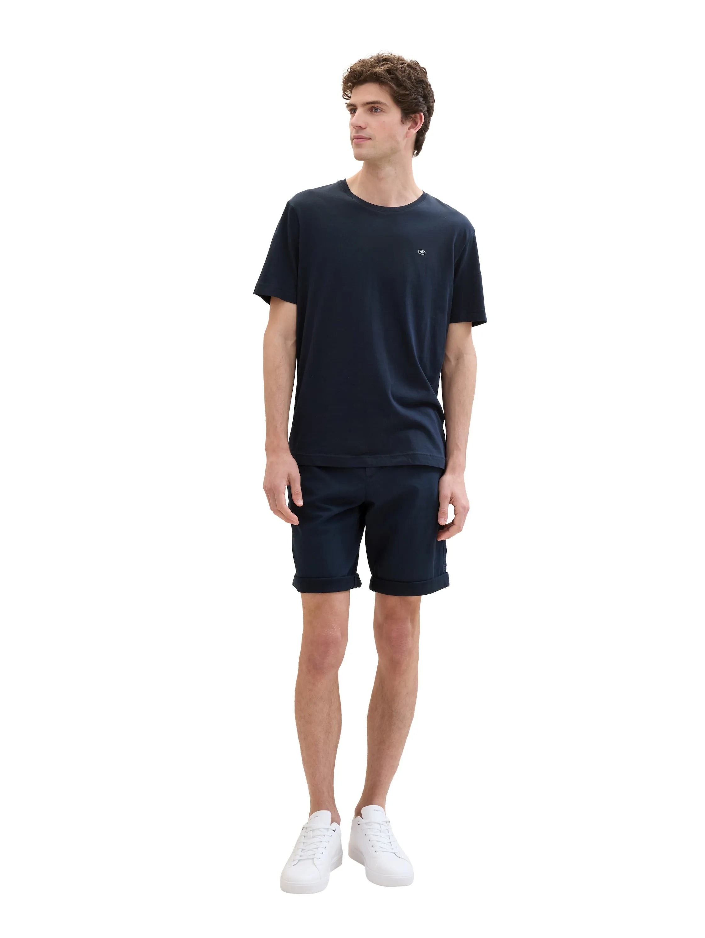 Tom Tailor Sky Captain Blue Men Stretch Chino Shorts SKU: 1040228_10668 Image 06