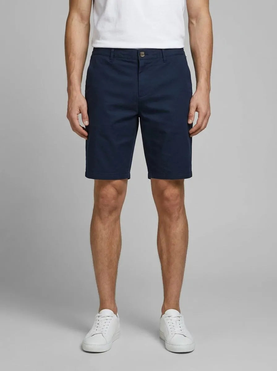 Tom Tailor Sky Captain Blue Men Regular Shorts with Linen SKU: 1040229_10668 Image 00
