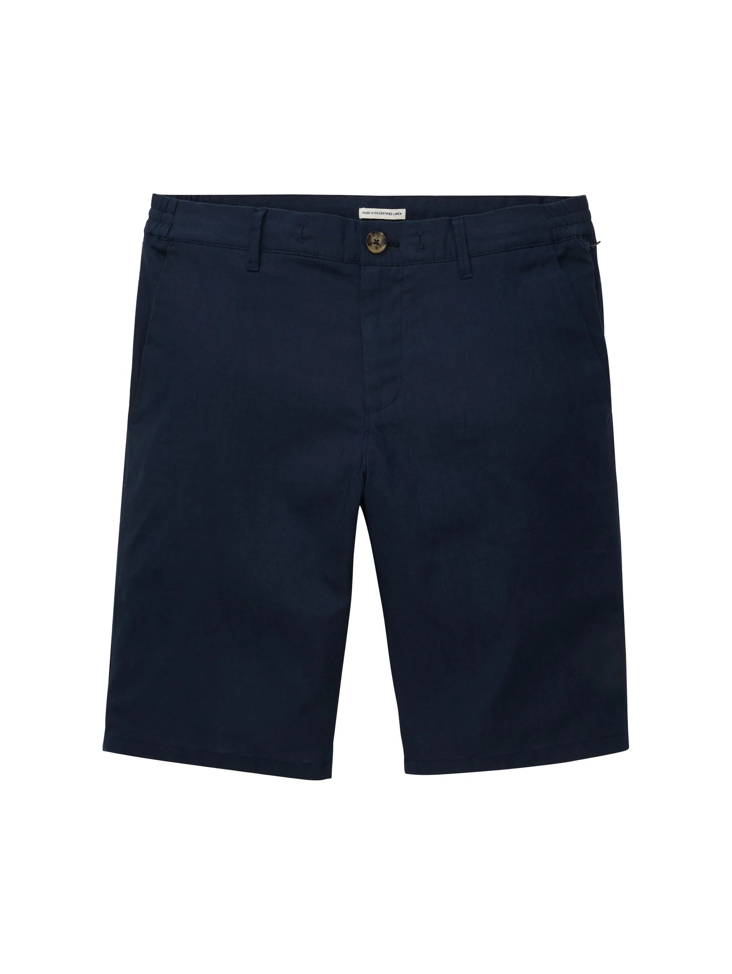 Tom Tailor Sky Captain Blue Men Regular Shorts with Linen SKU: 1040229_10668 Image 08