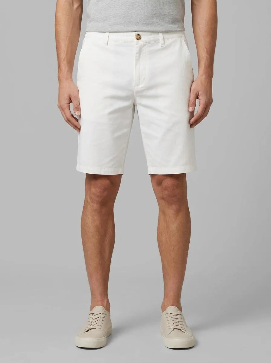 Tom Tailor White Men Regular Shorts with Linen SKU: 1040229_20000 Image 00