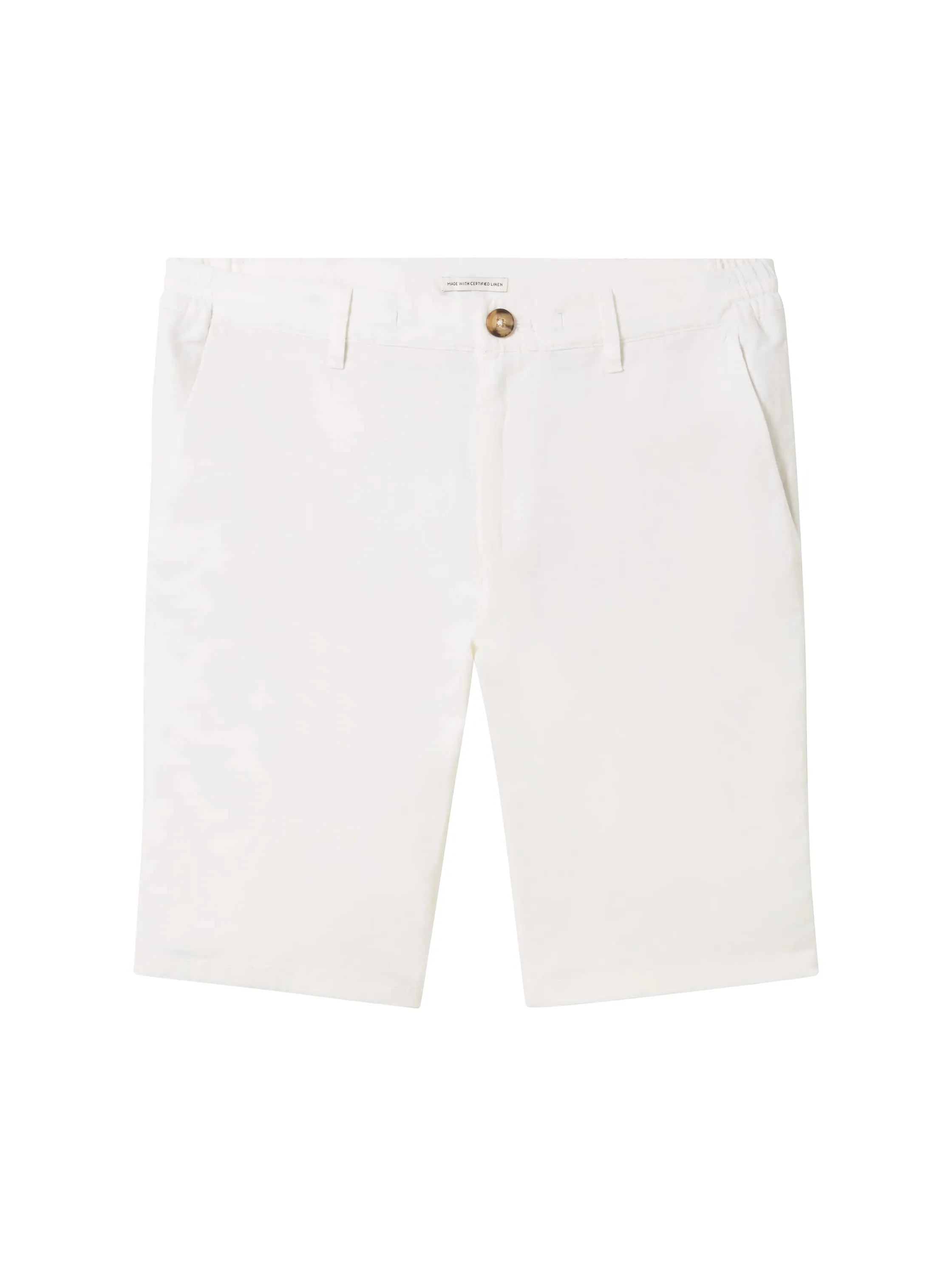 Tom Tailor White Men Regular Shorts with Linen SKU: 1040229_20000 Image 08
