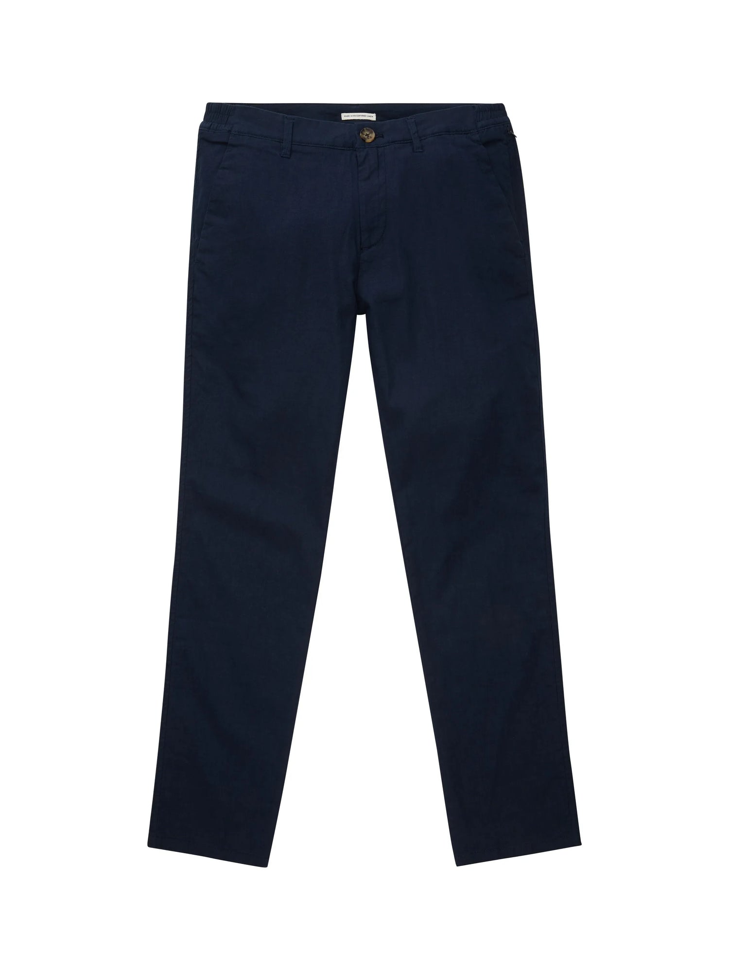Tom Tailor Sky Captain Blue Men Regular Chinos with Linen SKU: 1040230_10668 Image 08