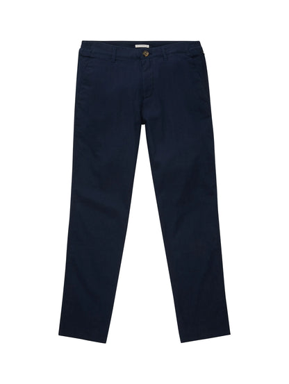 Tom Tailor Sky Captain Blue Men Regular Chinos with Linen SKU: 1040230_10668 Image 08