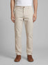 Tom Tailor Caramel Beige Chambray Men Regular Chinos with Linen SKU: 1040230_31235 Image 00