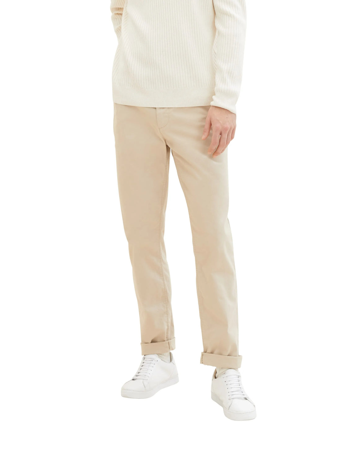 Tom Tailor Silver Ecru Men Regular Chinos SKU: 1040240_11704 Image 01