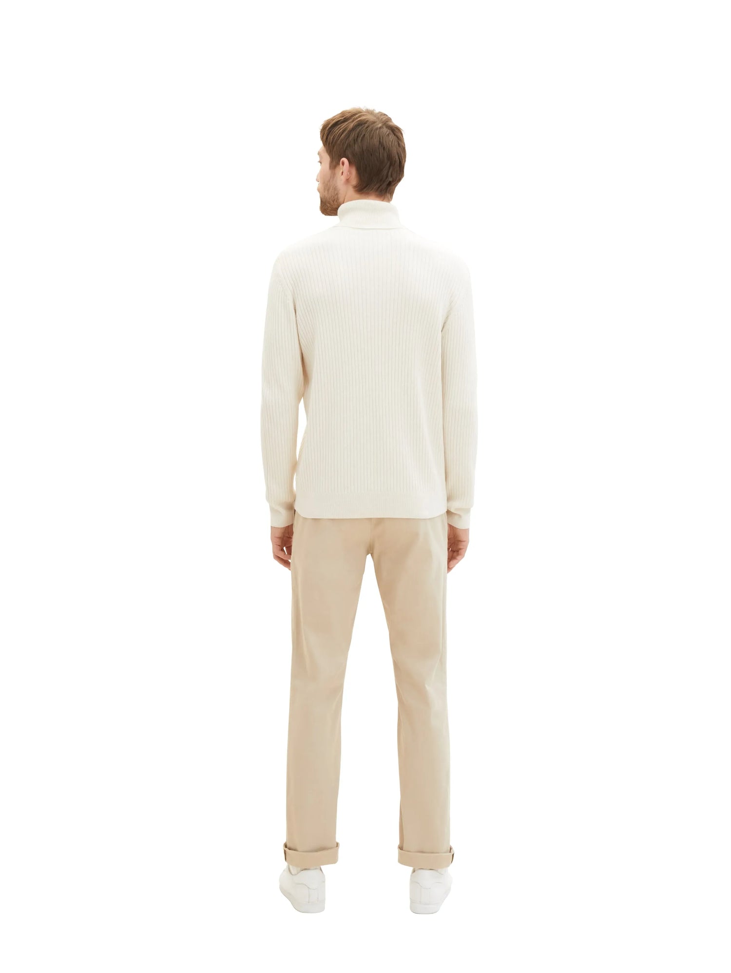 Tom Tailor Silver Ecru Men Regular Chinos SKU: 1040240_11704 Image 05
