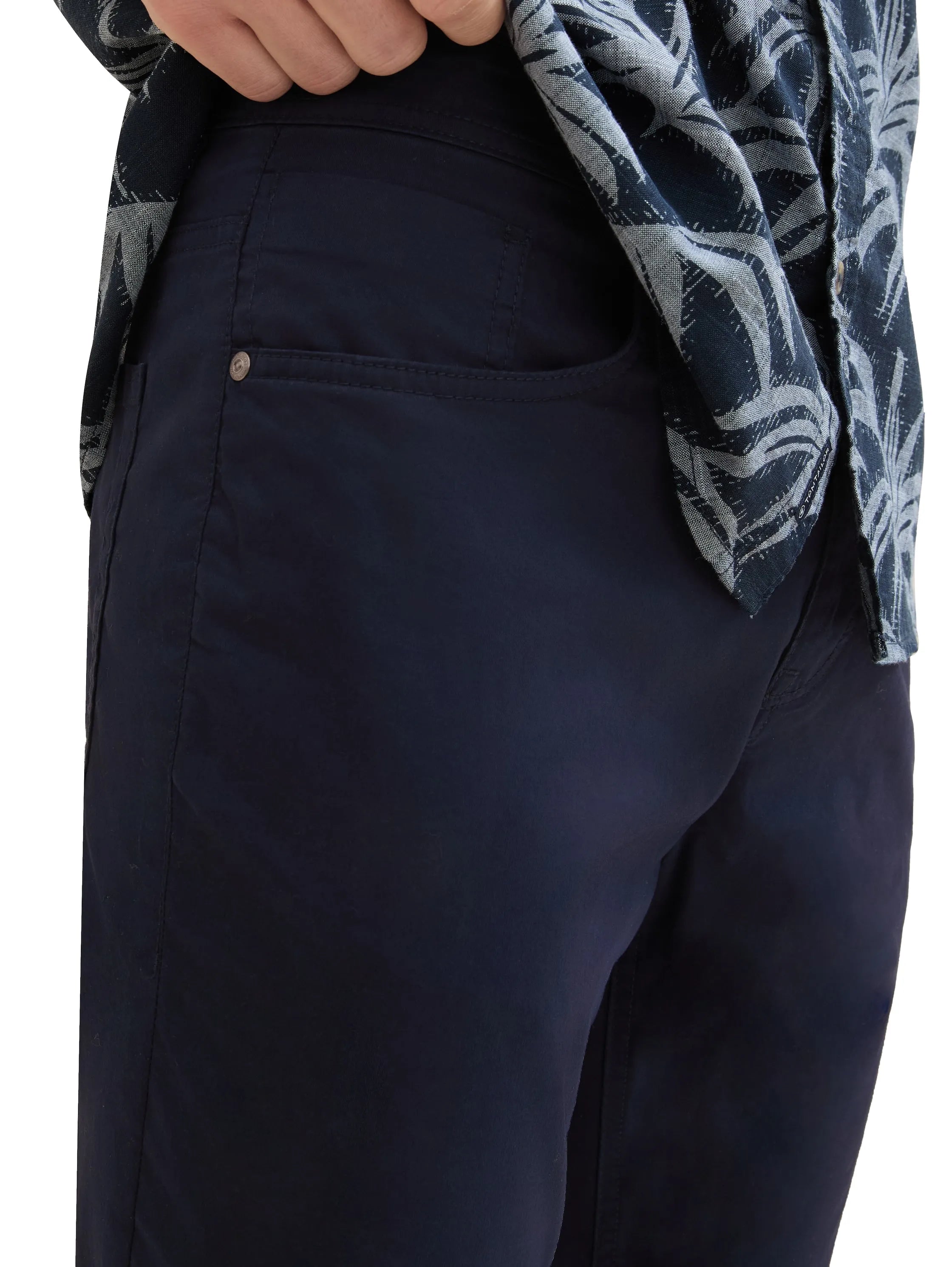 Tom Tailor Sky Captain Blue Men Regular Fit Ultralight Trousers SKU: 1040241_10668 Image 05