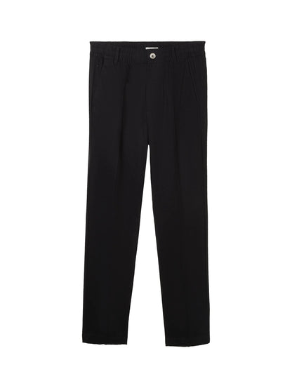 Denim Tom Tailor Black Men Relaxed Tapered Trousers with Linen SKU: 1040251_29999 Image 08