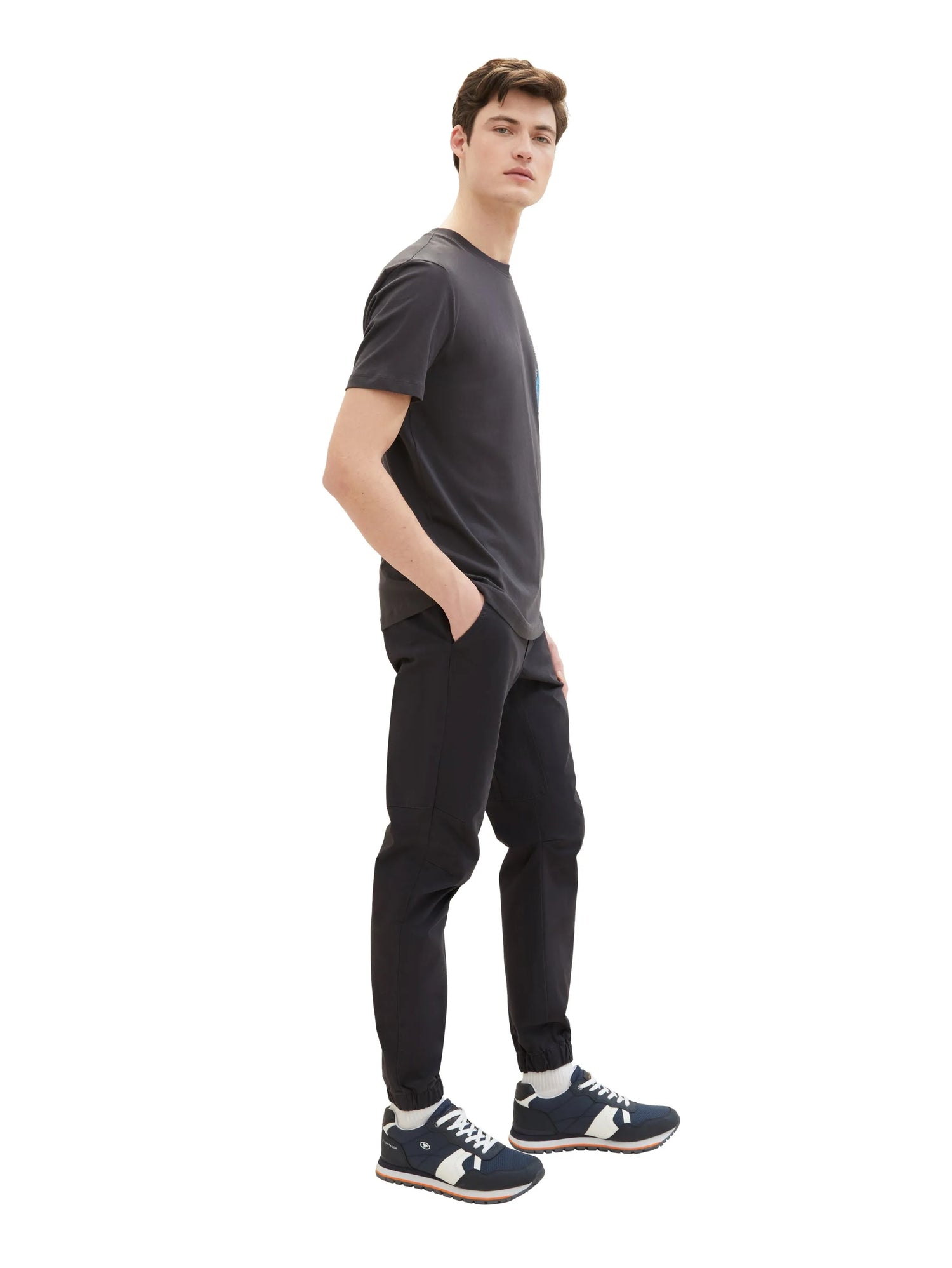 Denim Tom Tailor Coal Grey Men Tapered Joggers SKU: 1040259_29476 Image 02