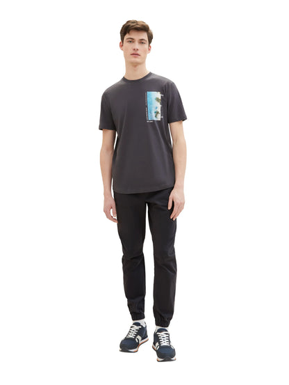 Denim Tom Tailor Coal Grey Men Tapered Joggers SKU: 1040259_29476 Image 05