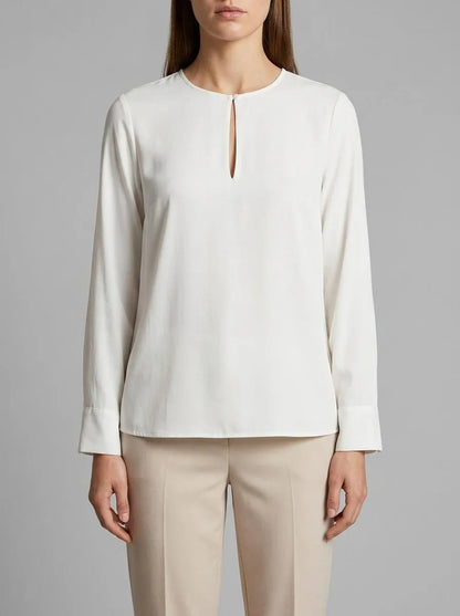 Tom Tailor Whisper White Women Blouse with Cut-Out Details SKU: 1040307_10315 Image 00