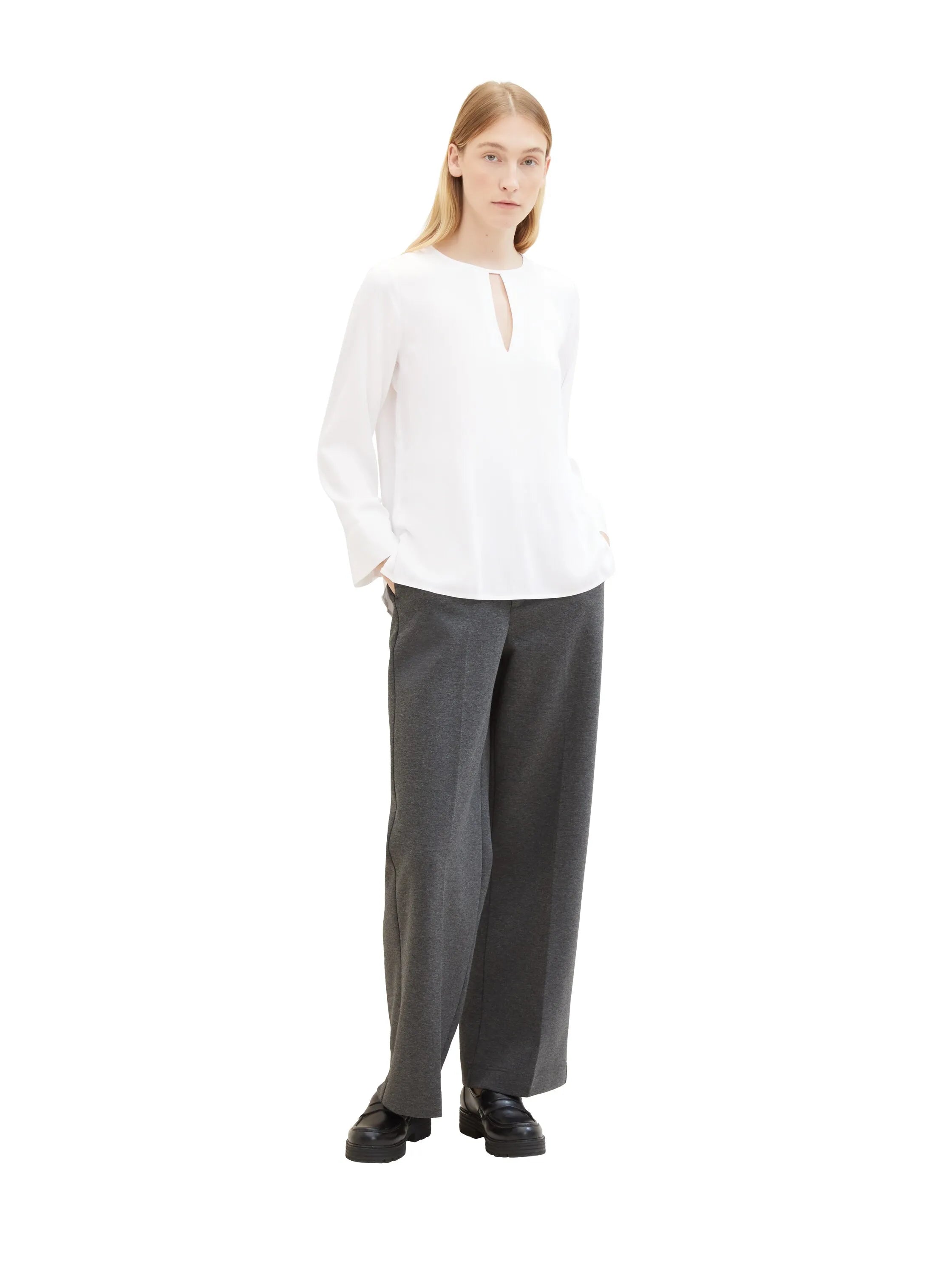 Tom Tailor Whisper White Women Blouse with Cut-Out Details SKU: 1040307_10315 Image 02