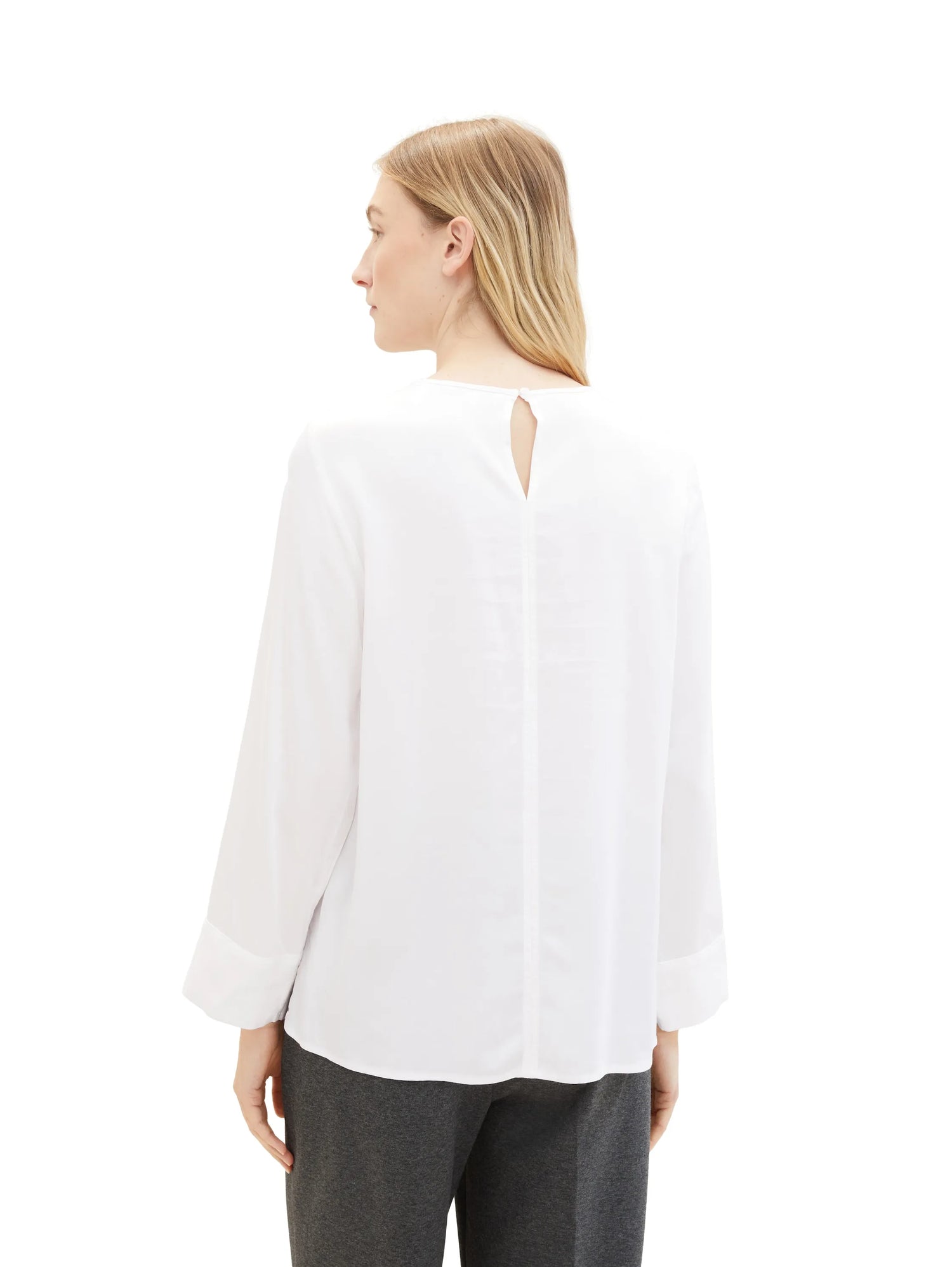 Tom Tailor Whisper White Women Blouse with Cut-Out Details SKU: 1040307_10315 Image 03