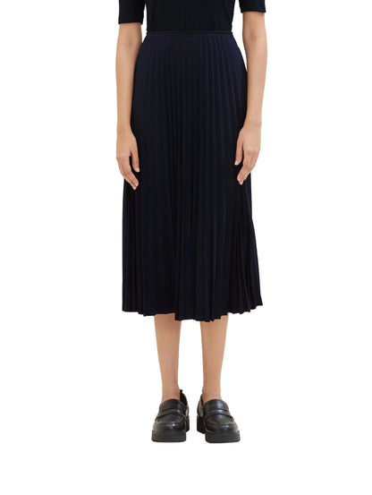 Tom Tailor Sky Captain Blue Women Pleated Skirt SKU: 1040340_10668 Image 01