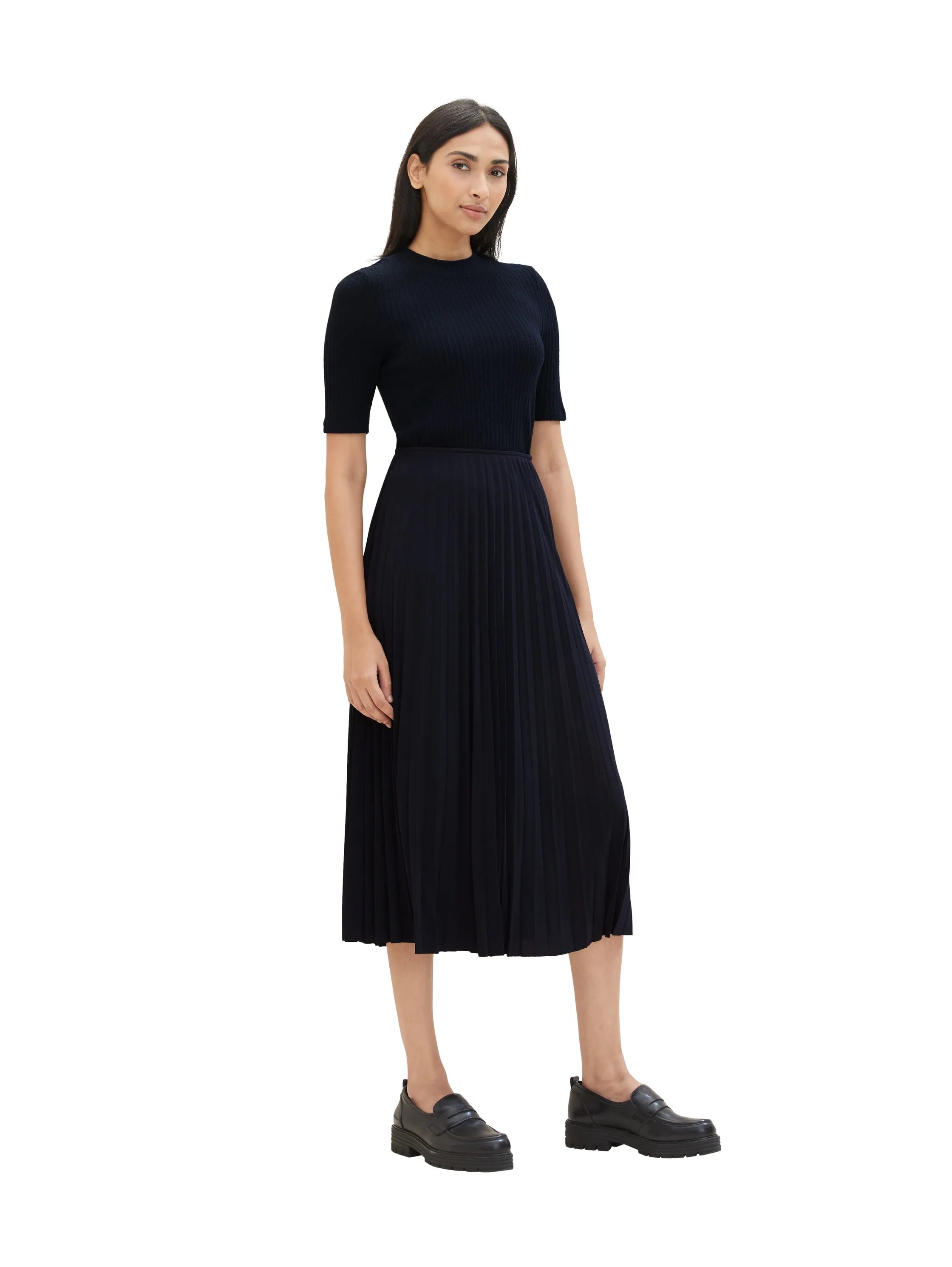 Tom Tailor Sky Captain Blue Women Pleated Skirt SKU: 1040340_10668 Image 02