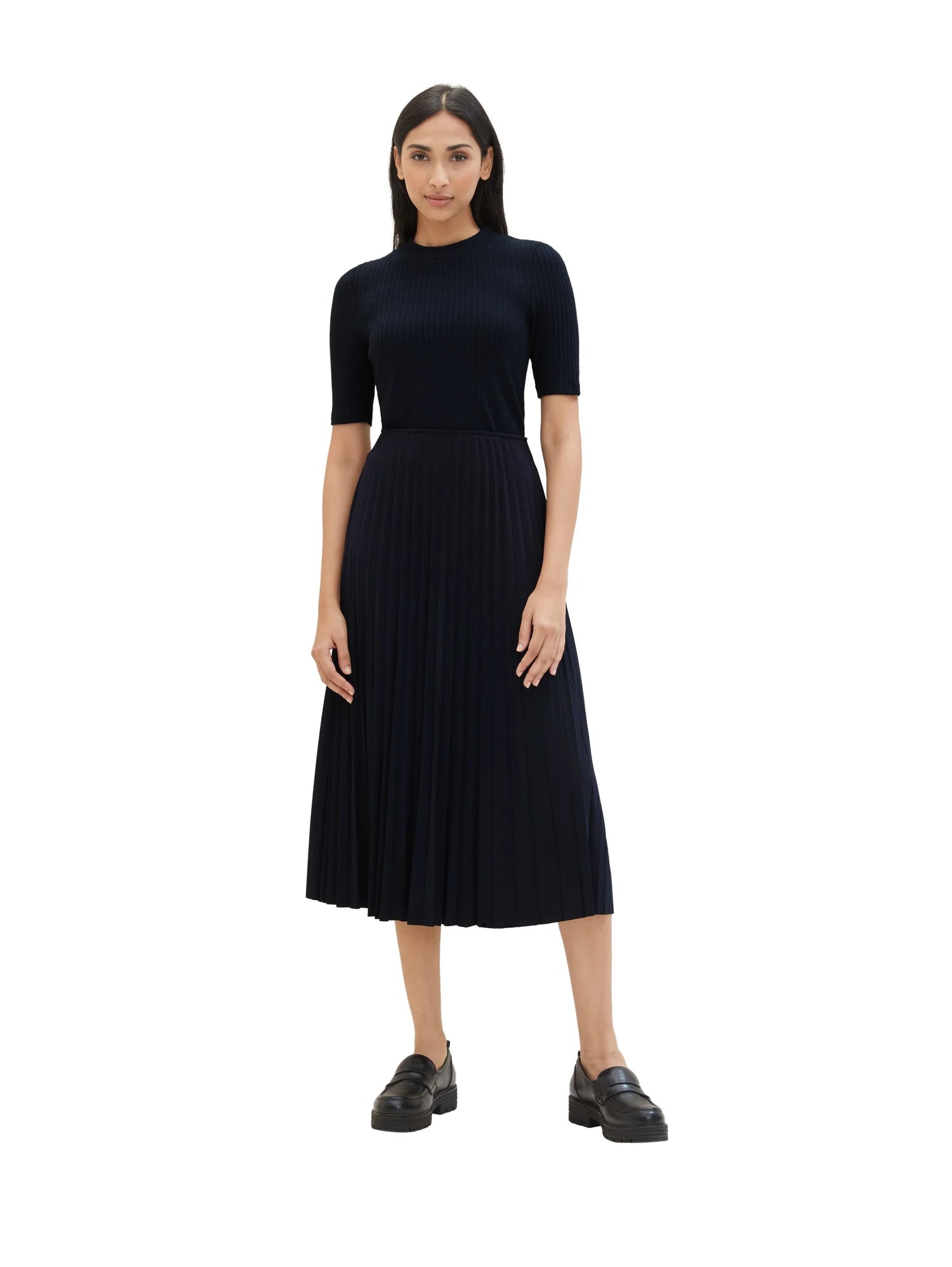 Tom Tailor Sky Captain Blue Women Pleated Skirt SKU: 1040340_10668 Image 03