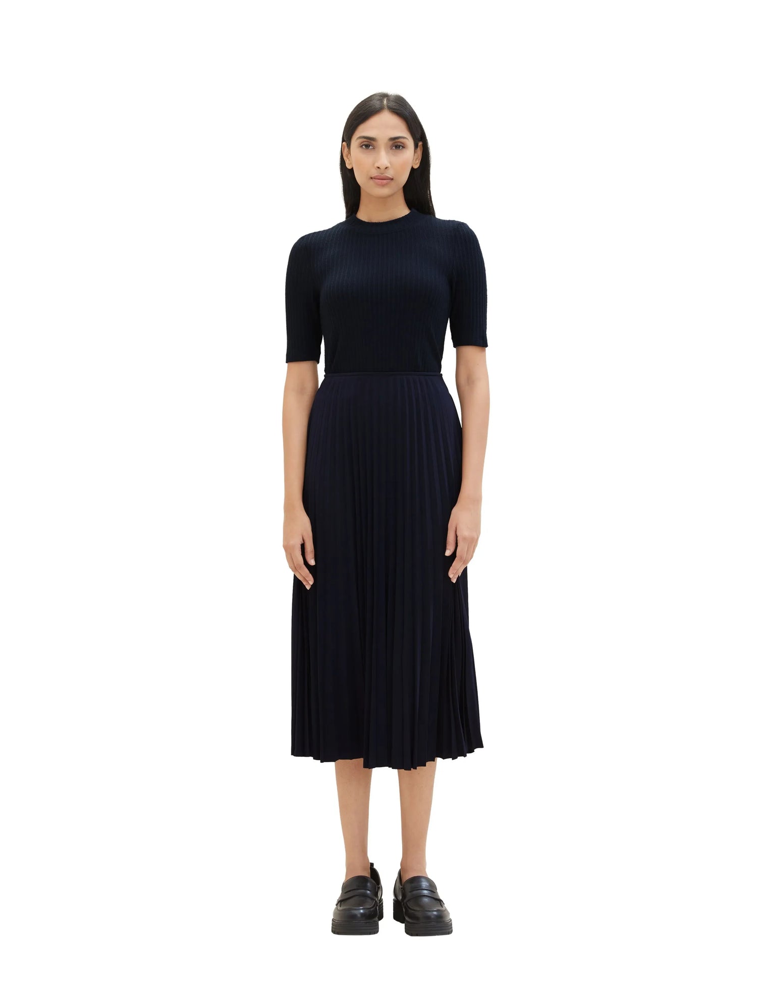 Tom Tailor Sky Captain Blue Women Pleated Skirt SKU: 1040340_10668 Image 06
