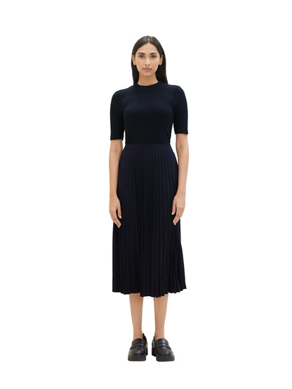 Tom Tailor Sky Captain Blue Women Pleated Skirt SKU: 1040340_10668 Image 07