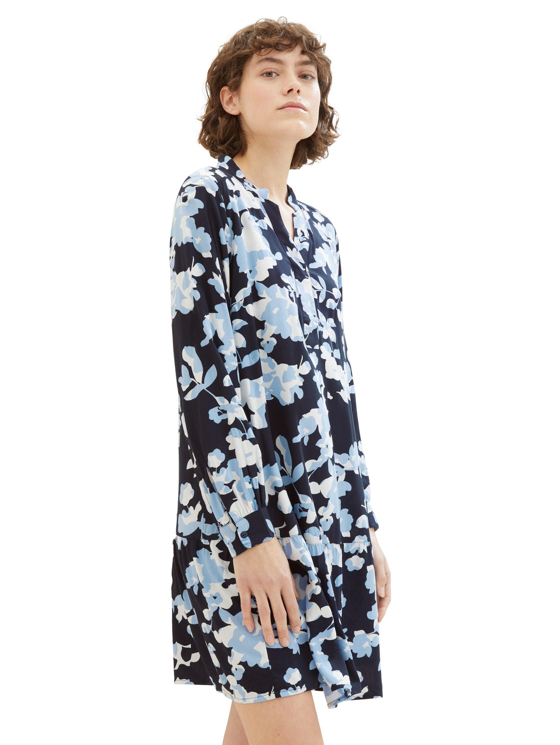 Printed Dress With Volant_1040354_34757_01