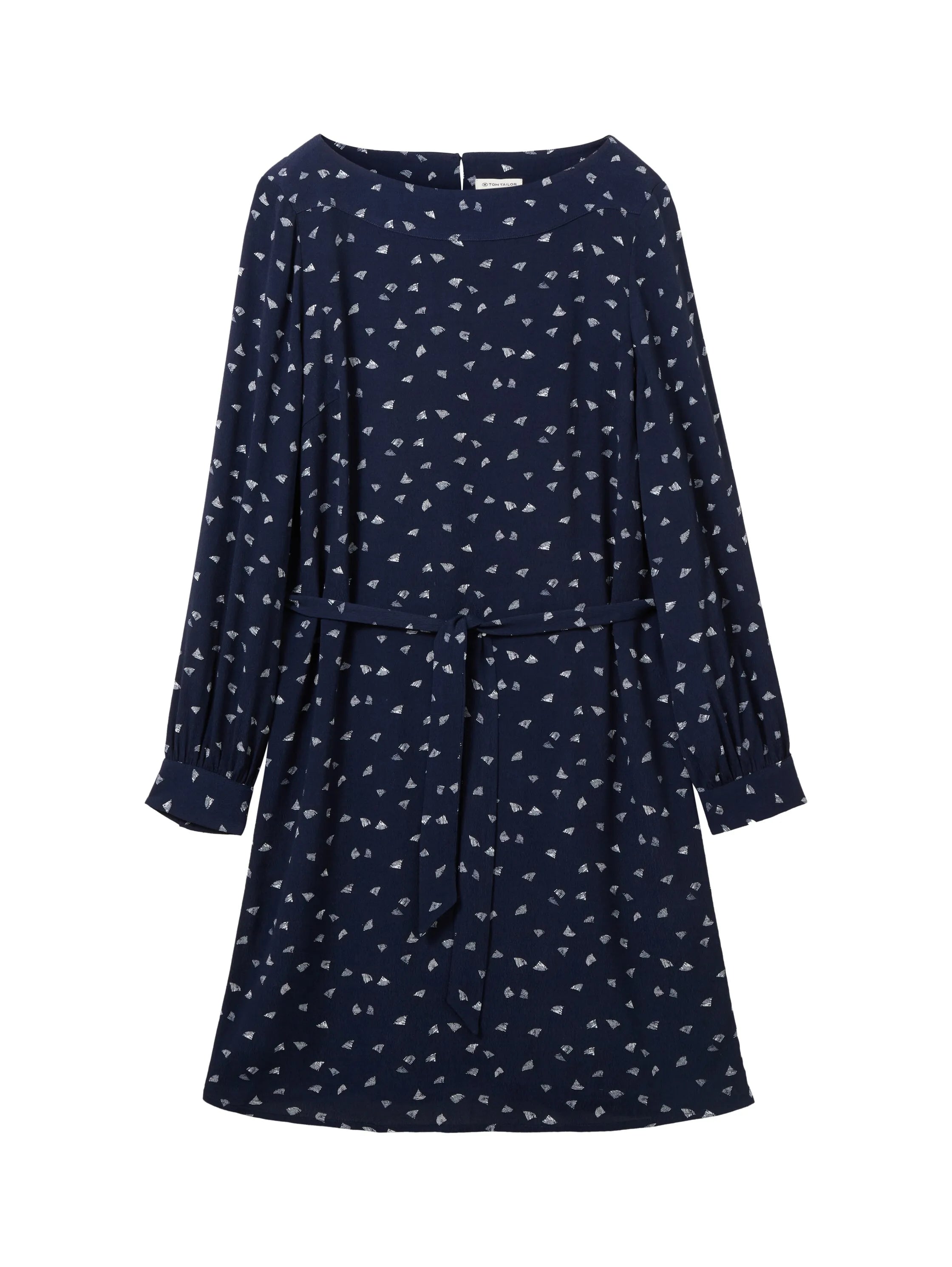 Tom Tailor Navy Minimal Print Women Patterned Dress with Lenzingª Ecoveroª  SKU: 1040358_34749 Image 07