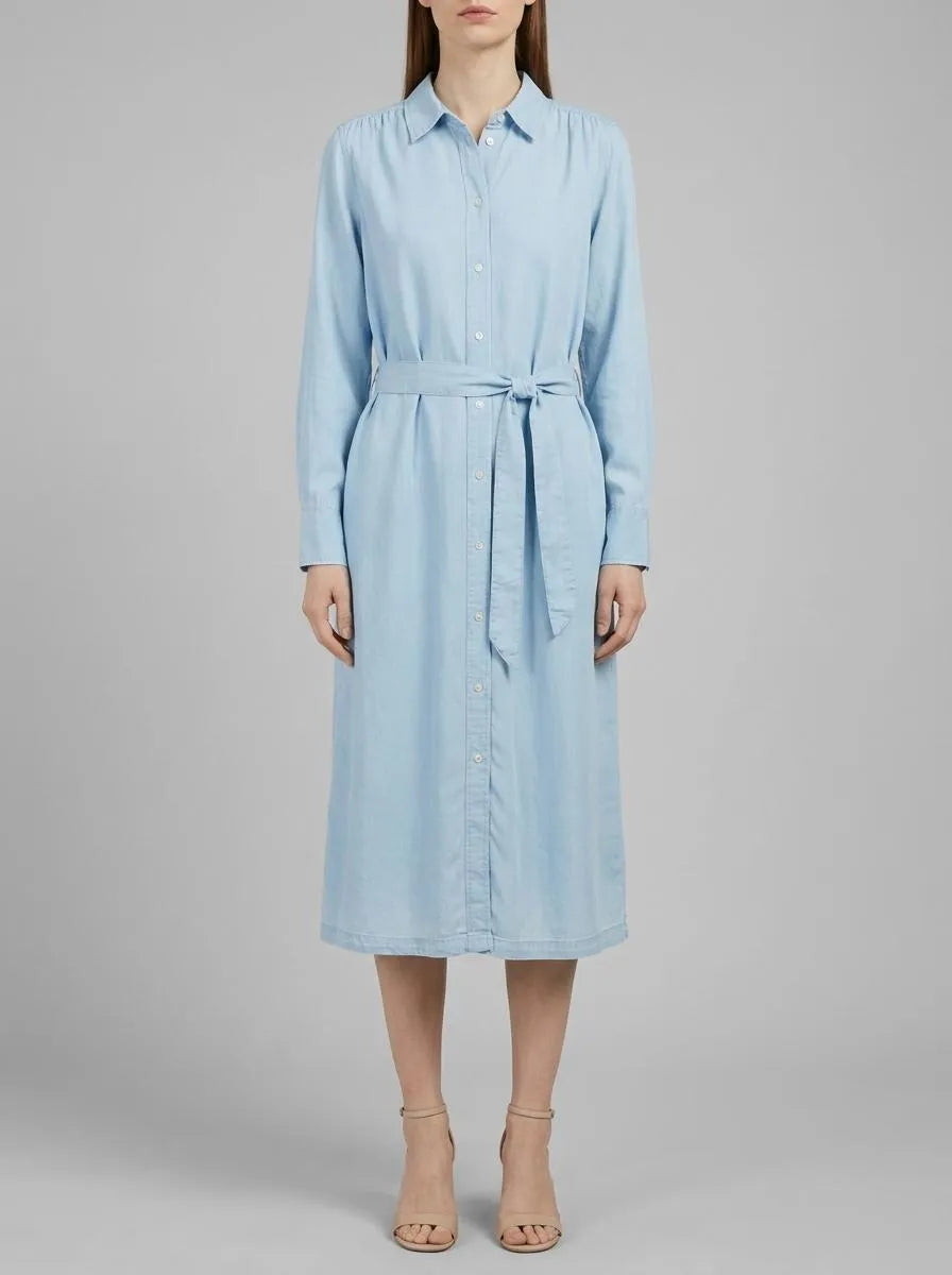Tom Tailor Clean Light Stone Blue Denim Women Dress with Tencelª Lyocell SKU: 1040366_10112 Image 00