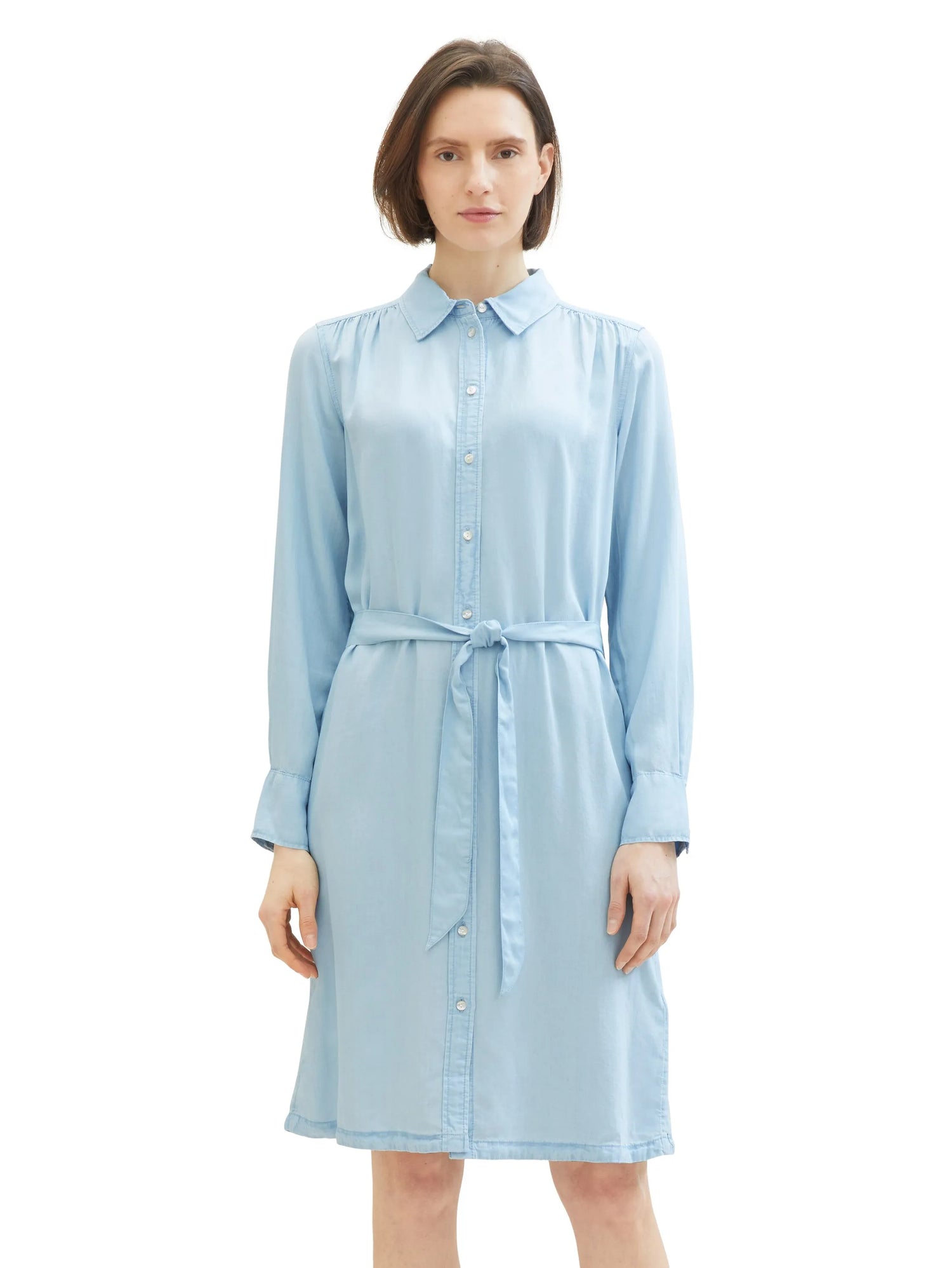Tom Tailor Clean Light Stone Blue Denim Women Dress with Tencelª Lyocell SKU: 1040366_10112 Image 01