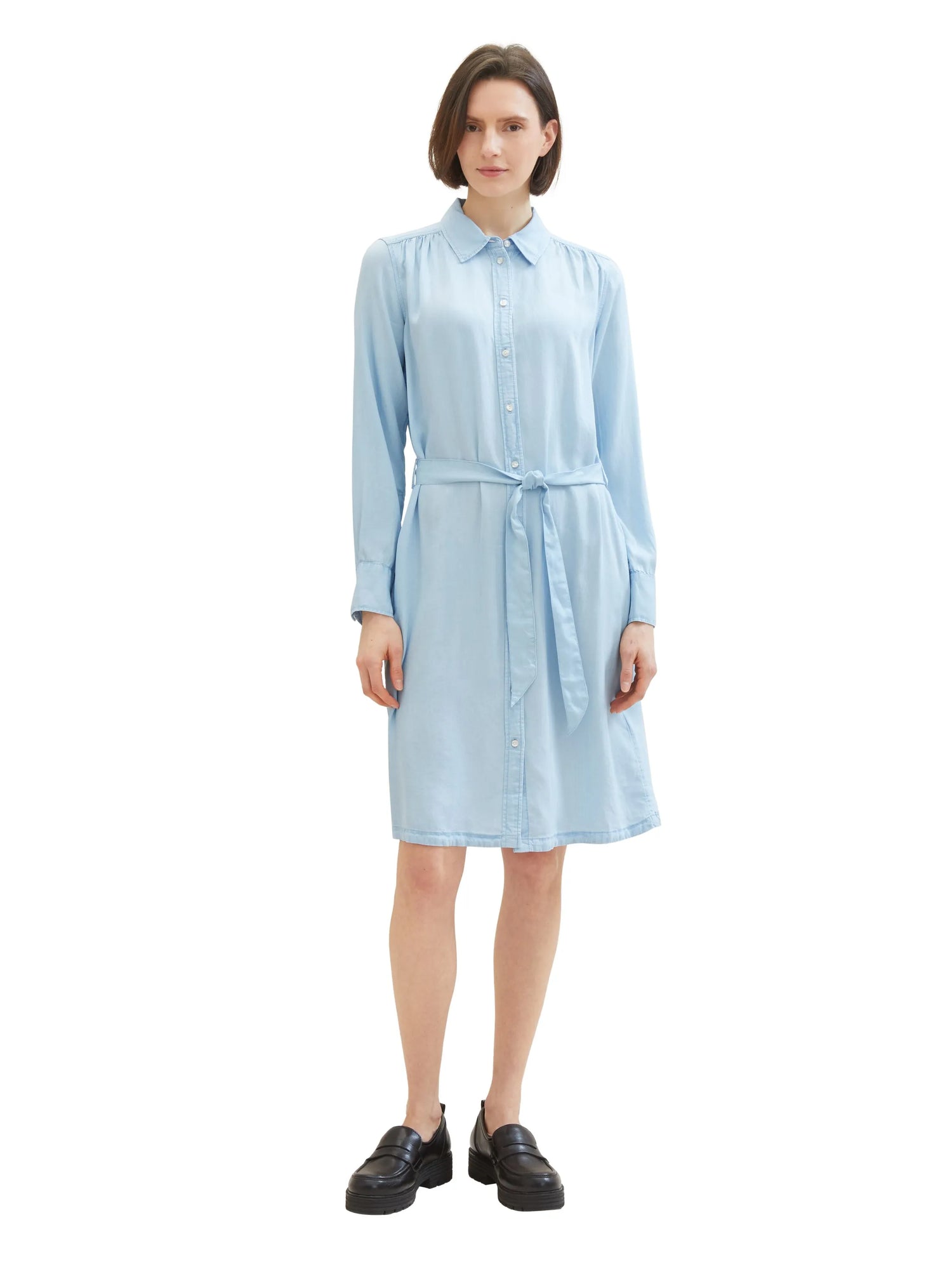Tom Tailor Clean Light Stone Blue Denim Women Dress with Tencelª Lyocell SKU: 1040366_10112 Image 02