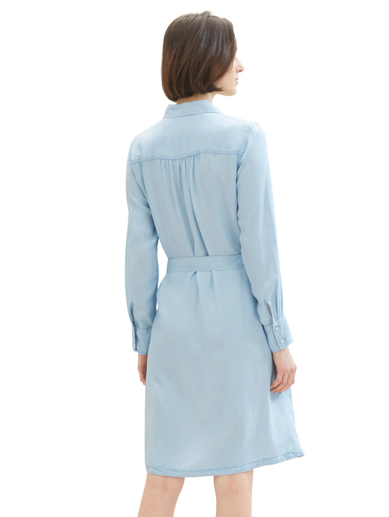 Tom Tailor Clean Light Stone Blue Denim Women Dress with Tencelª Lyocell SKU: 1040366_10112 Image 03