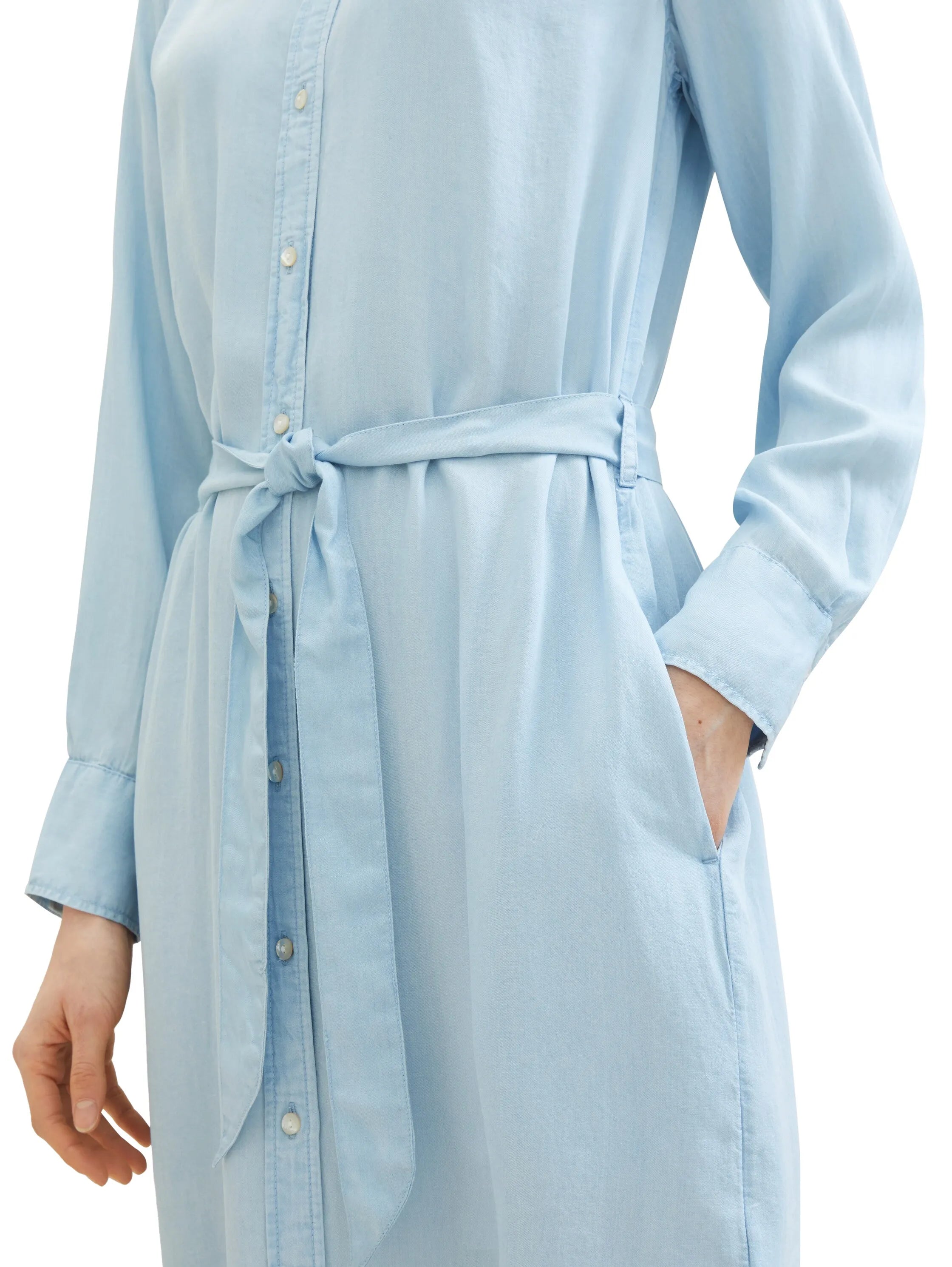 Tom Tailor Clean Light Stone Blue Denim Women Dress with Tencelª Lyocell SKU: 1040366_10112 Image 04