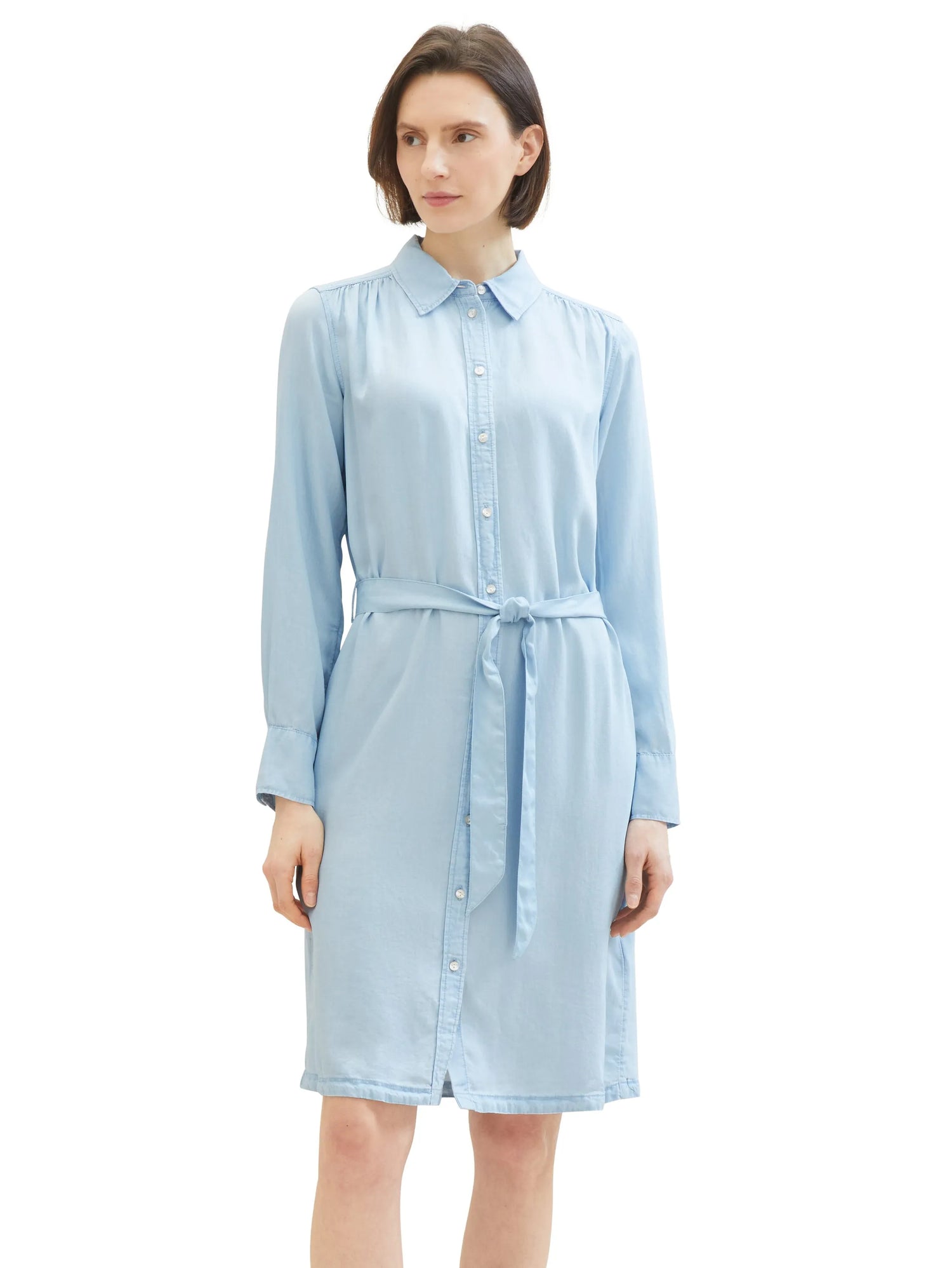 Tom Tailor Clean Light Stone Blue Denim Women Dress with Tencelª Lyocell SKU: 1040366_10112 Image 05