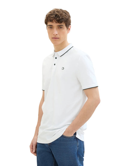 Denim Tom Tailor White 2 Men Basic Polo Shirt SKU: 1040473_14297 Image 01