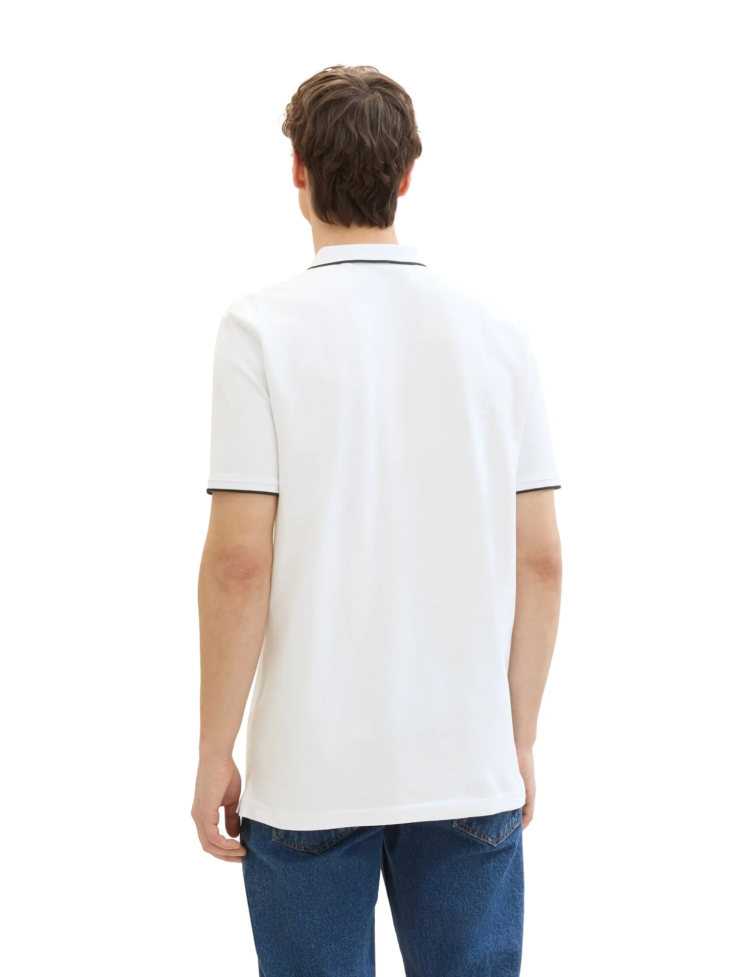 Denim Tom Tailor White 2 Men Basic Polo Shirt SKU: 1040473_14297 Image 03