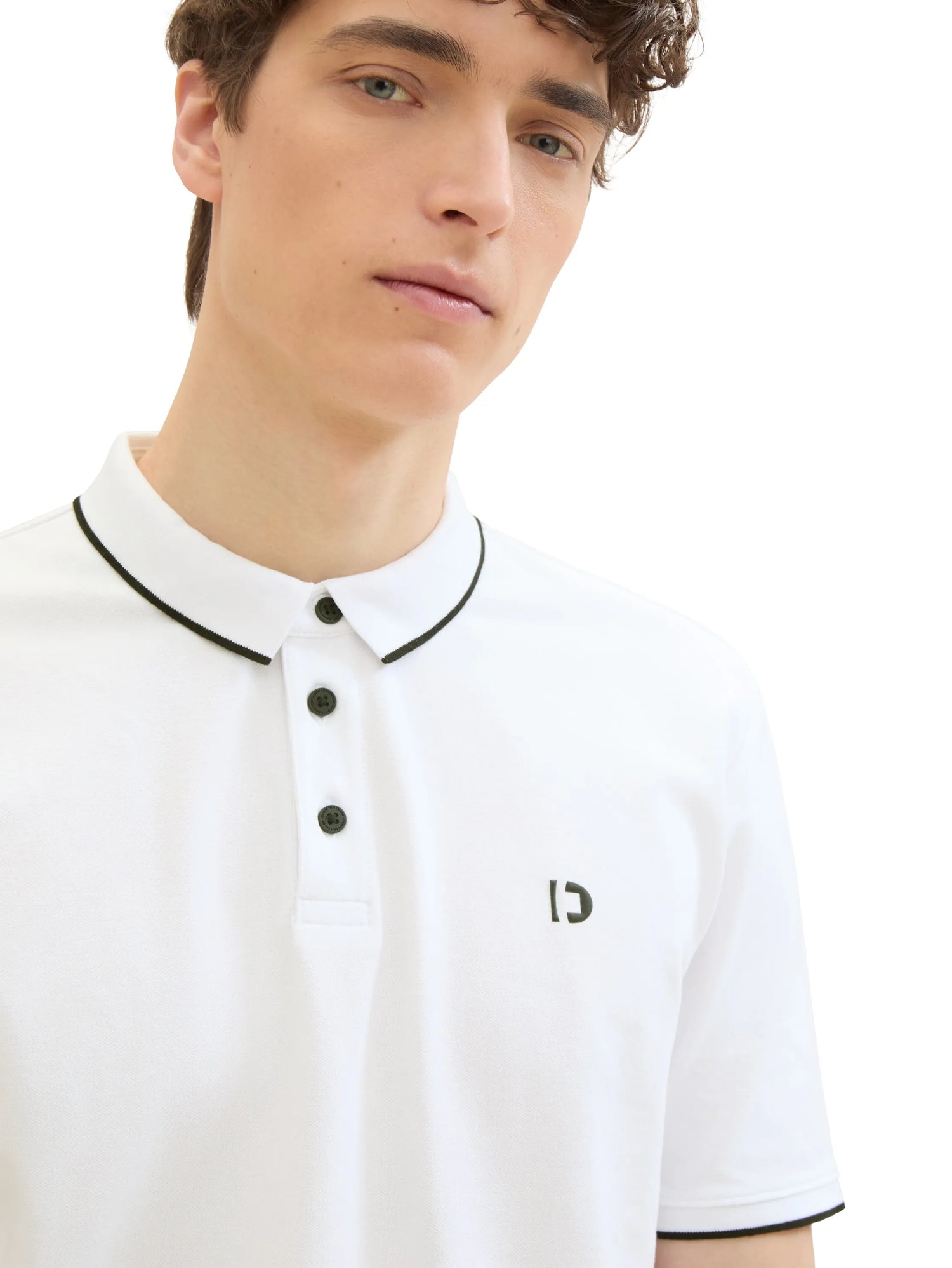 Denim Tom Tailor White 2 Men Basic Polo Shirt SKU: 1040473_14297 Image 05
