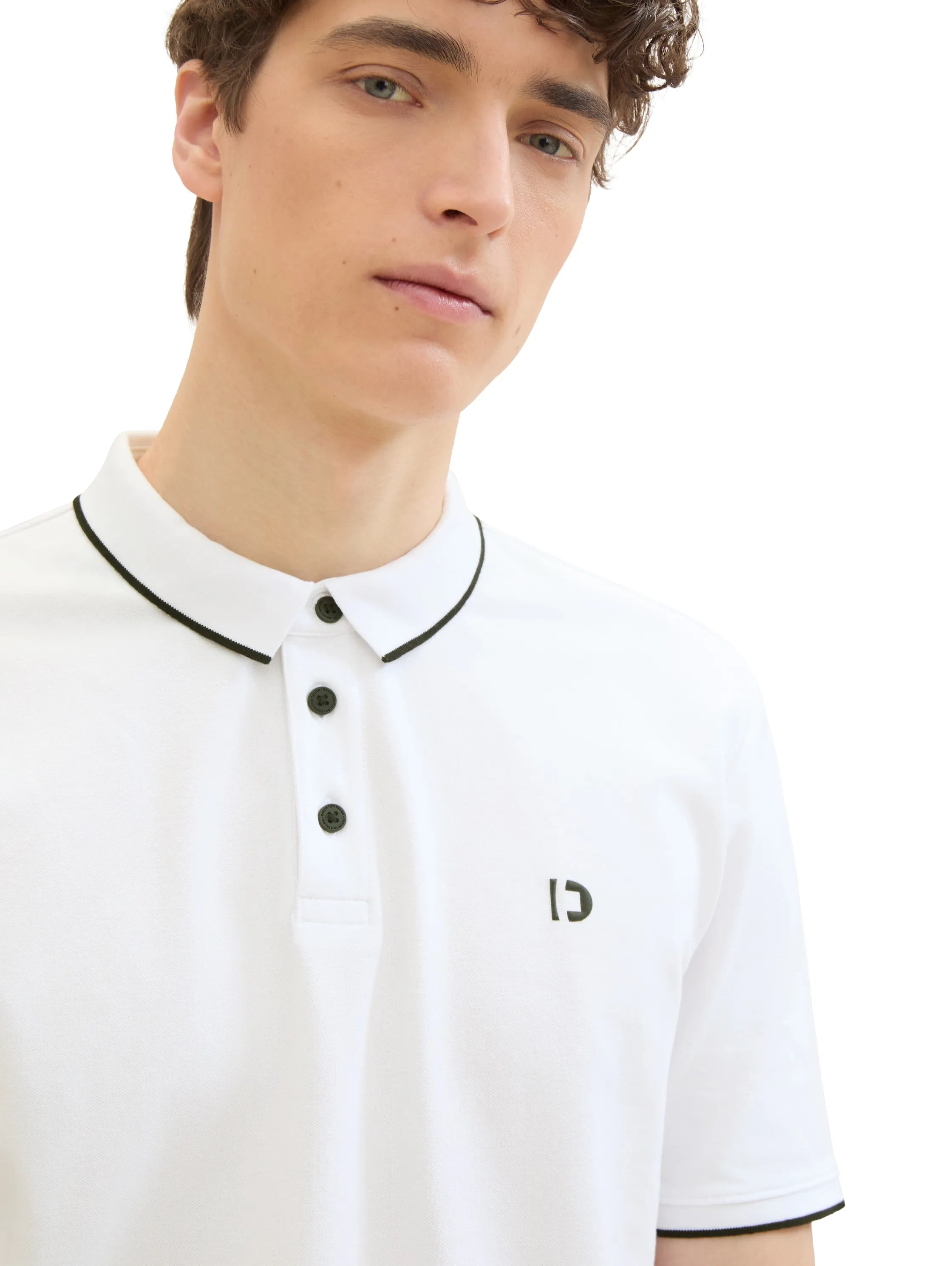 Denim Tom Tailor White 2 Men Basic Polo Shirt SKU: 1040473_14297 Image 05