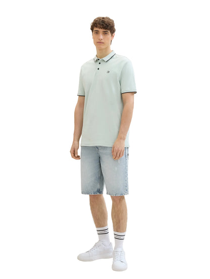Denim Tom Tailor Sea Foam Men Basic Polo Shirt SKU: 1040473_17549 Image 02
