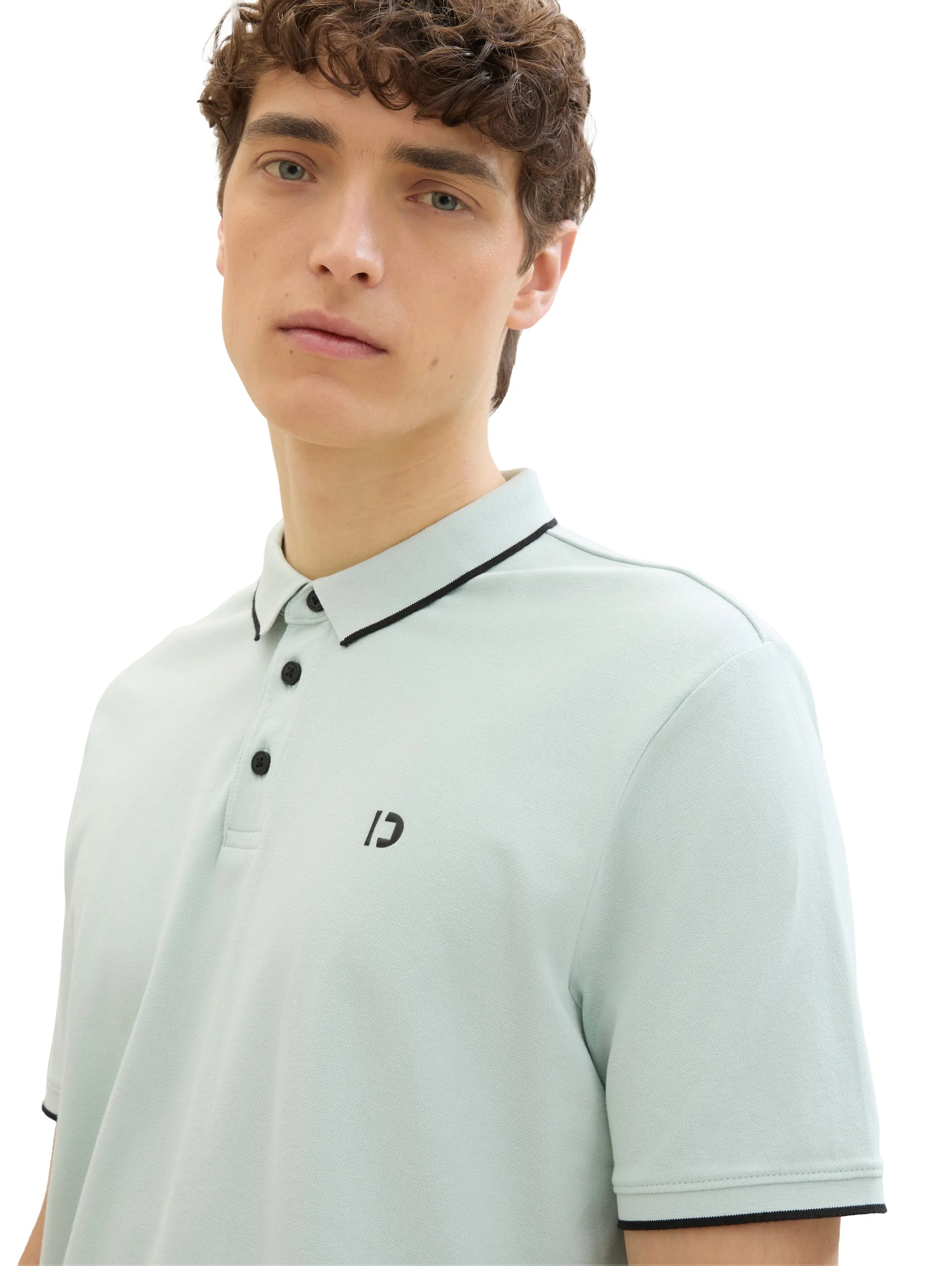 Denim Tom Tailor Sea Foam Men Basic Polo Shirt SKU: 1040473_17549 Image 05