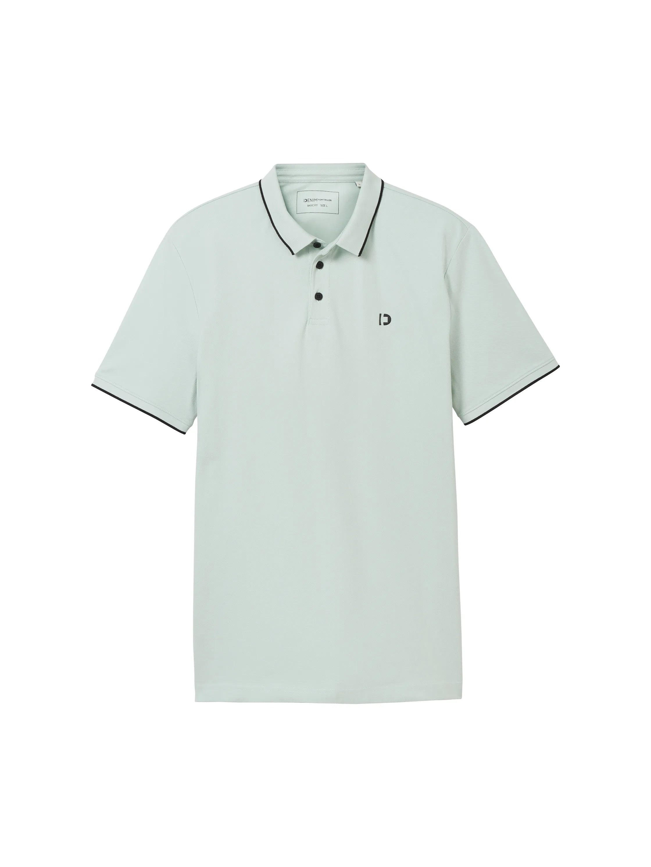 Denim Tom Tailor Sea Foam Men Basic Polo Shirt SKU: 1040473_17549 Image 07
