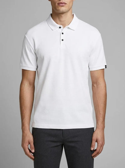 Denim Tom Tailor White Men Relaxed Polo Shirt with Organic Cotton SKU: 1040476_20000 Image 00
