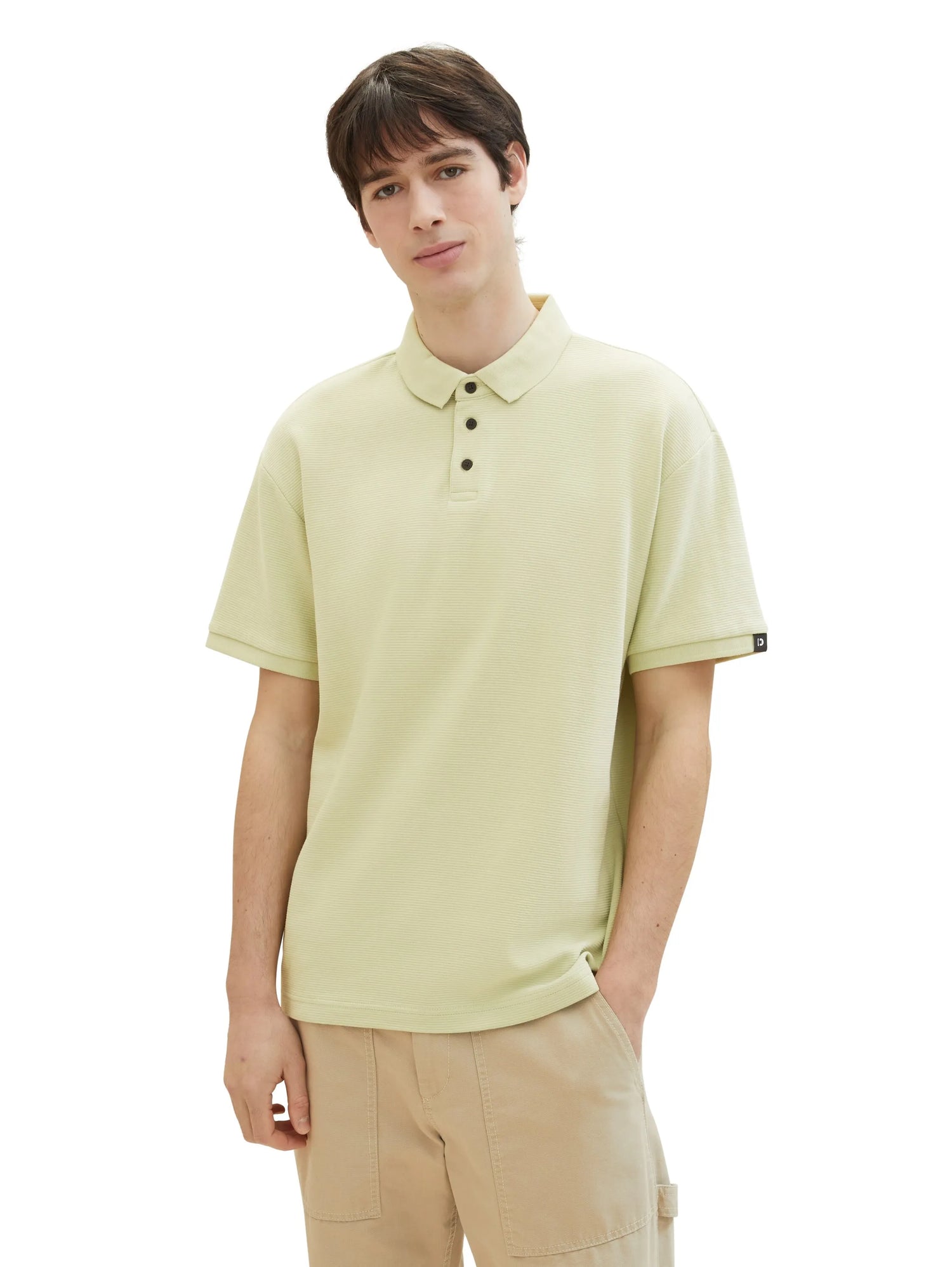 Denim Tom Tailor Garden Peat Men Relaxed Polo Shirt with Organic Cotton SKU: 1040476_32246 Image 01