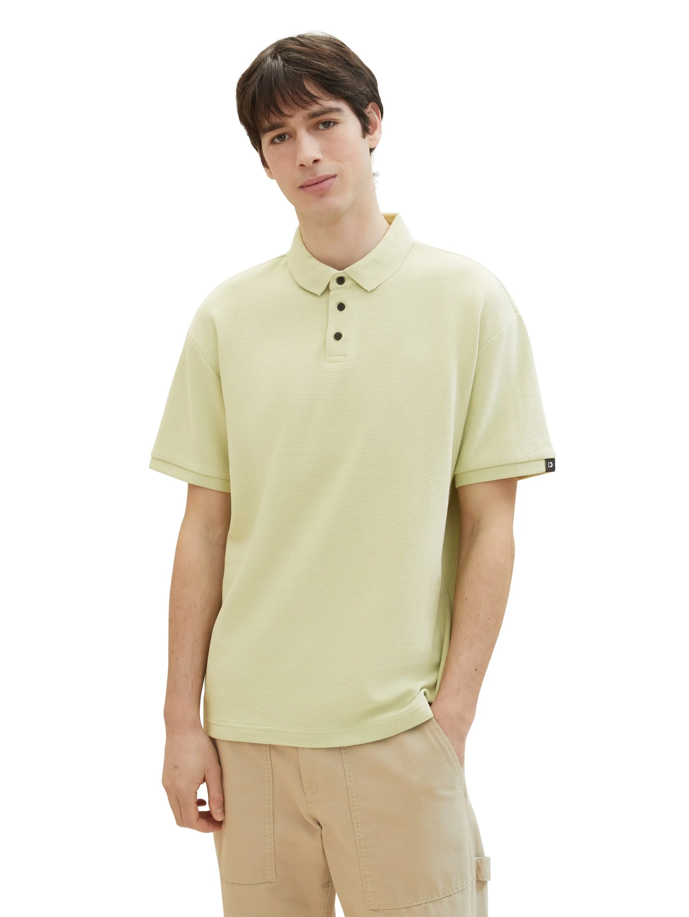 Denim Tom Tailor Garden Peat Men Relaxed Polo Shirt with Organic Cotton SKU: 1040476_32246 Image 01