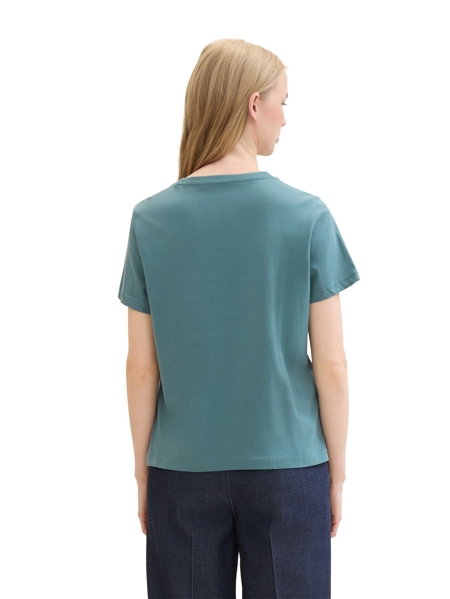 Tom Tailor Sea Pine Green Women T-Shirt with a Print SKU: 1040544_10697 Image 03