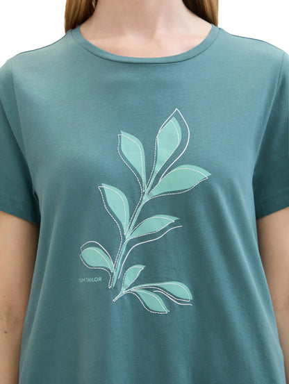 Tom Tailor Sea Pine Green Women T-Shirt with a Print SKU: 1040544_10697 Image 05