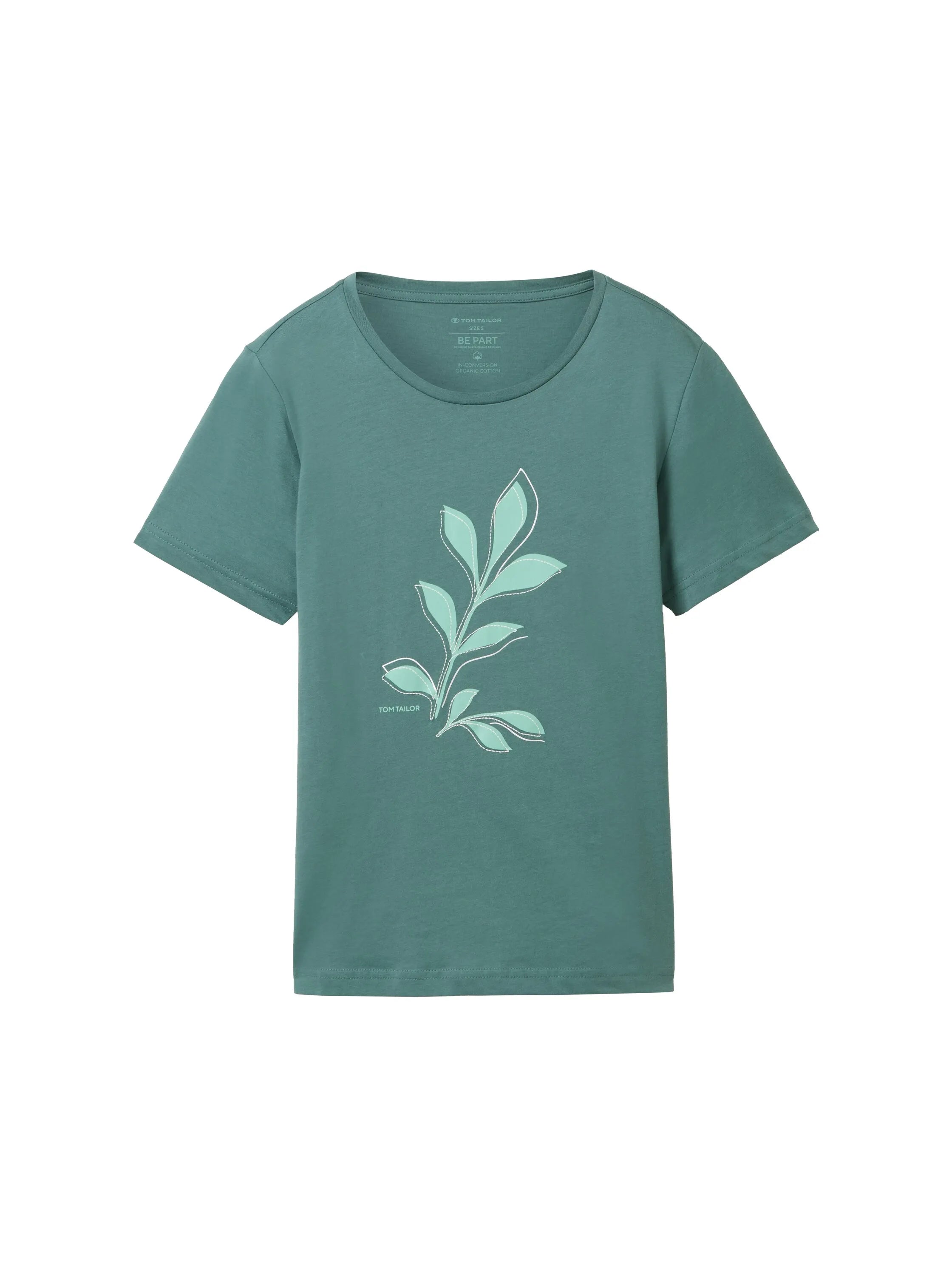 Tom Tailor Sea Pine Green Women T-Shirt with a Print SKU: 1040544_10697 Image 07