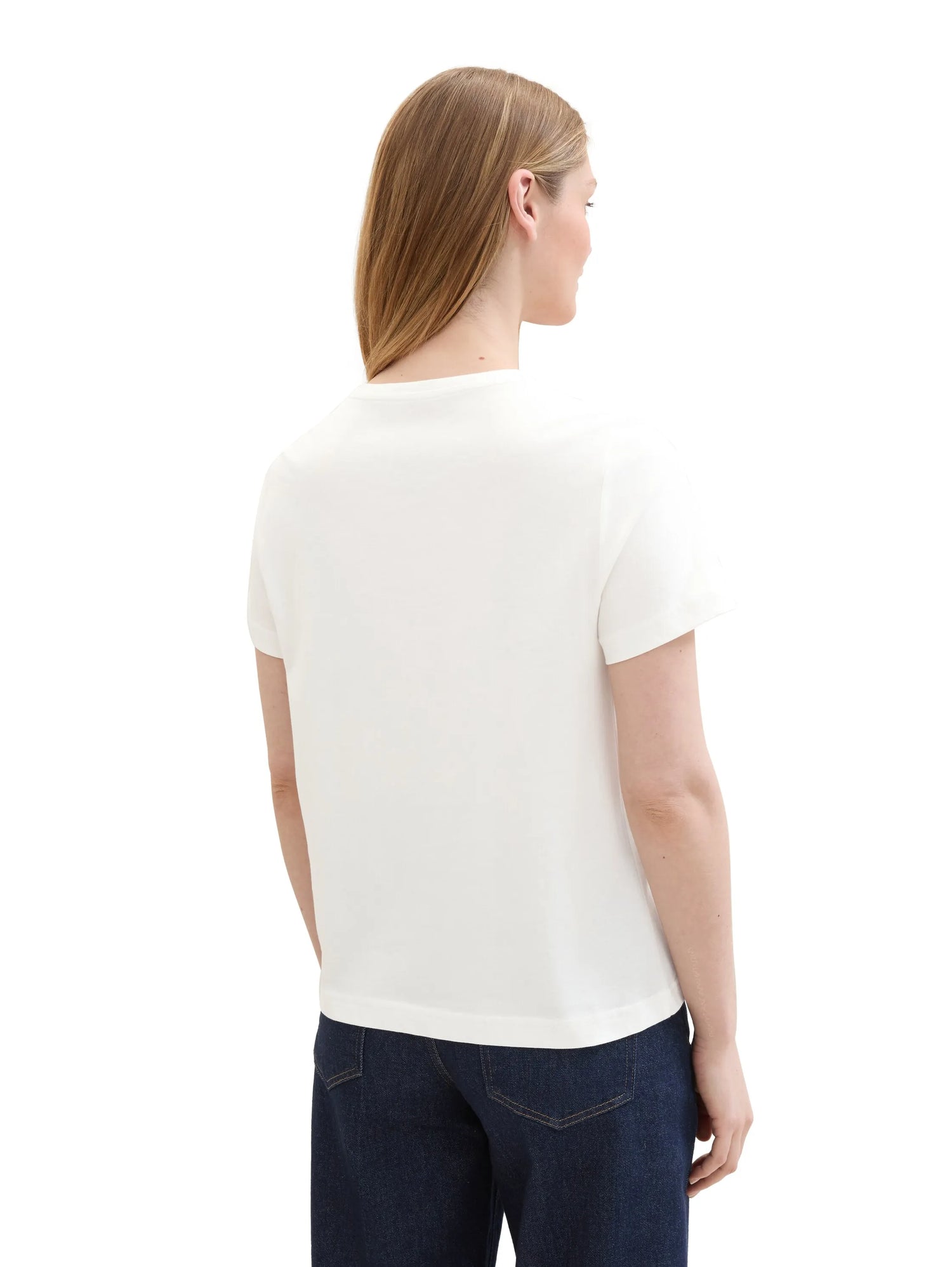 Tom Tailor Offwhite Women T-Shirt with a Print SKU: 1040544_15221 Image 03